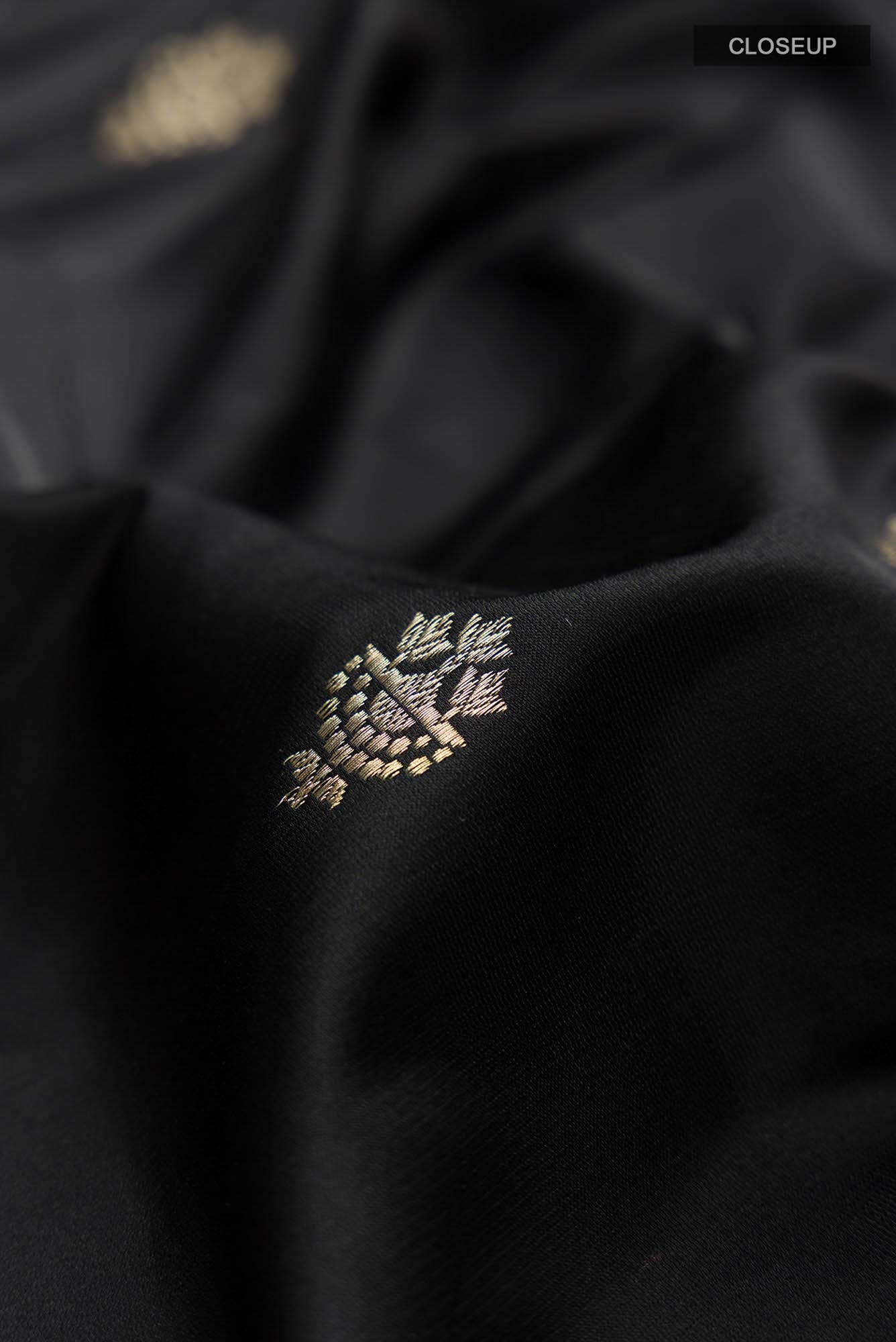 Black Banarasi Silk Saree