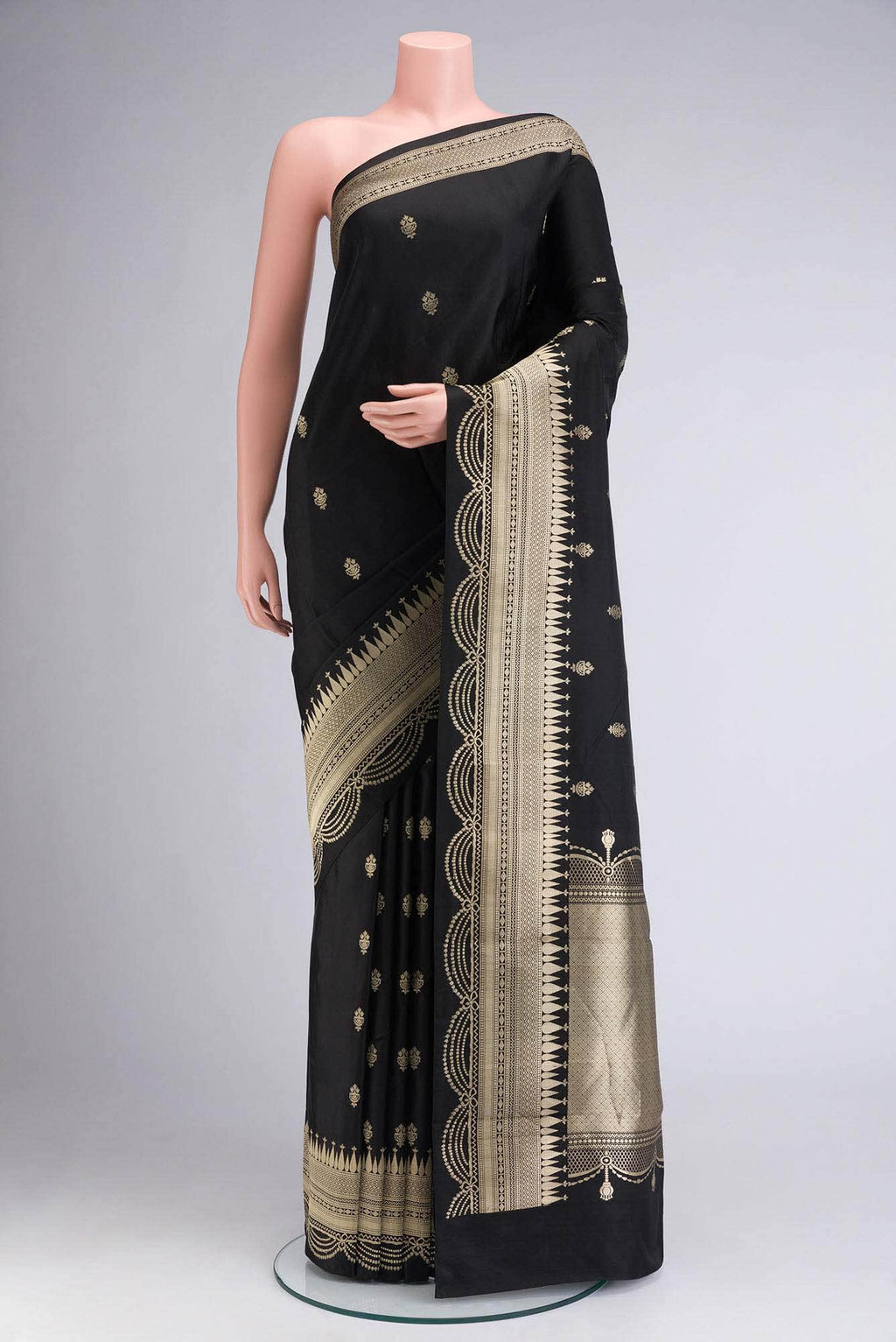 Black Banarasi Silk Saree