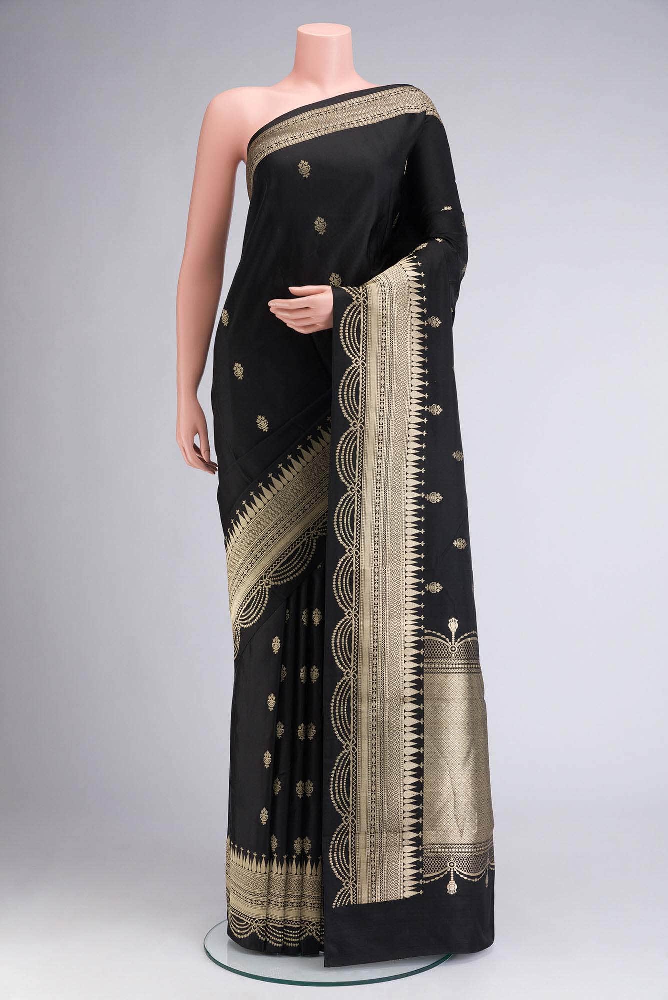 Black Banarasi Silk Saree
