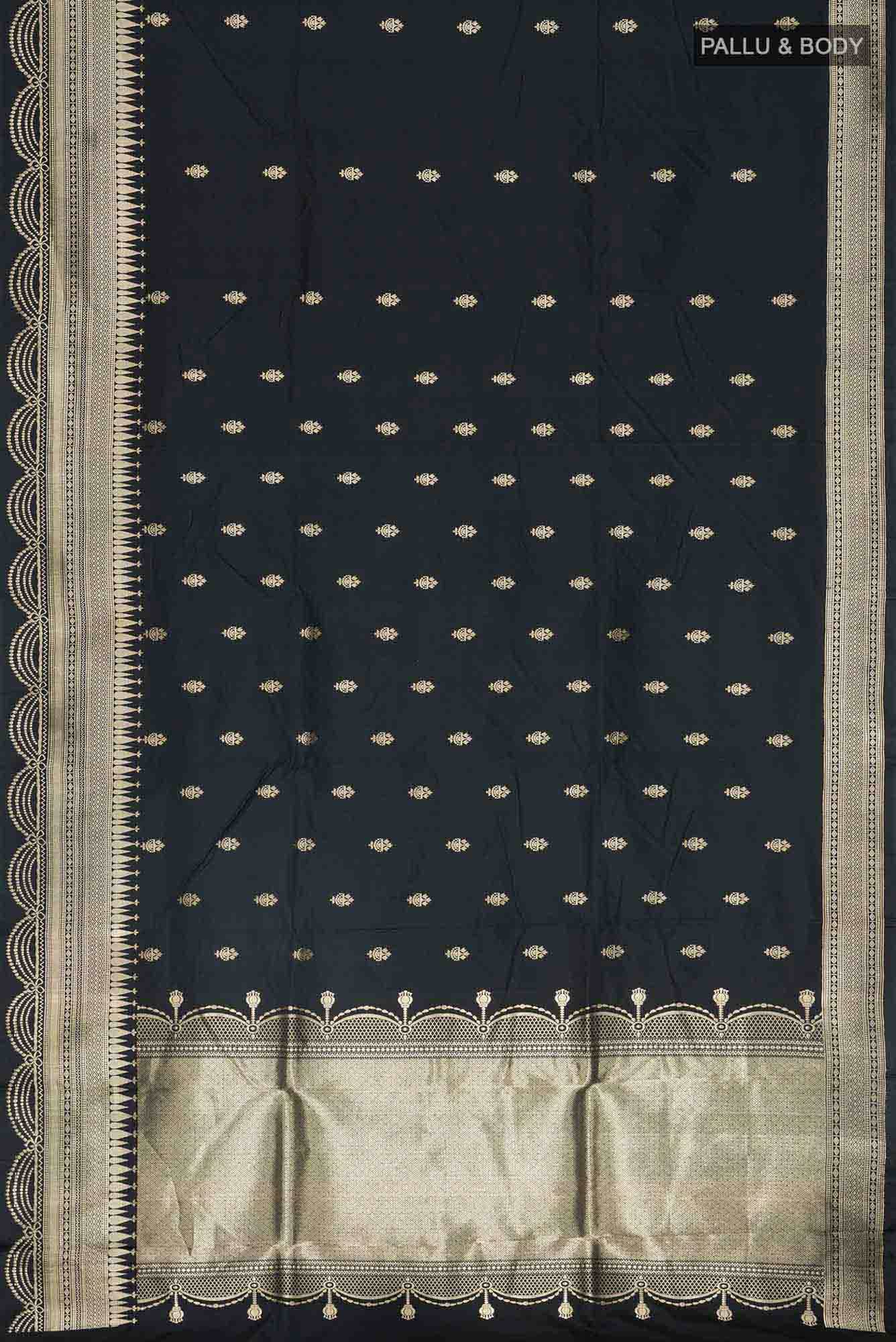 Black Banarasi Silk Saree