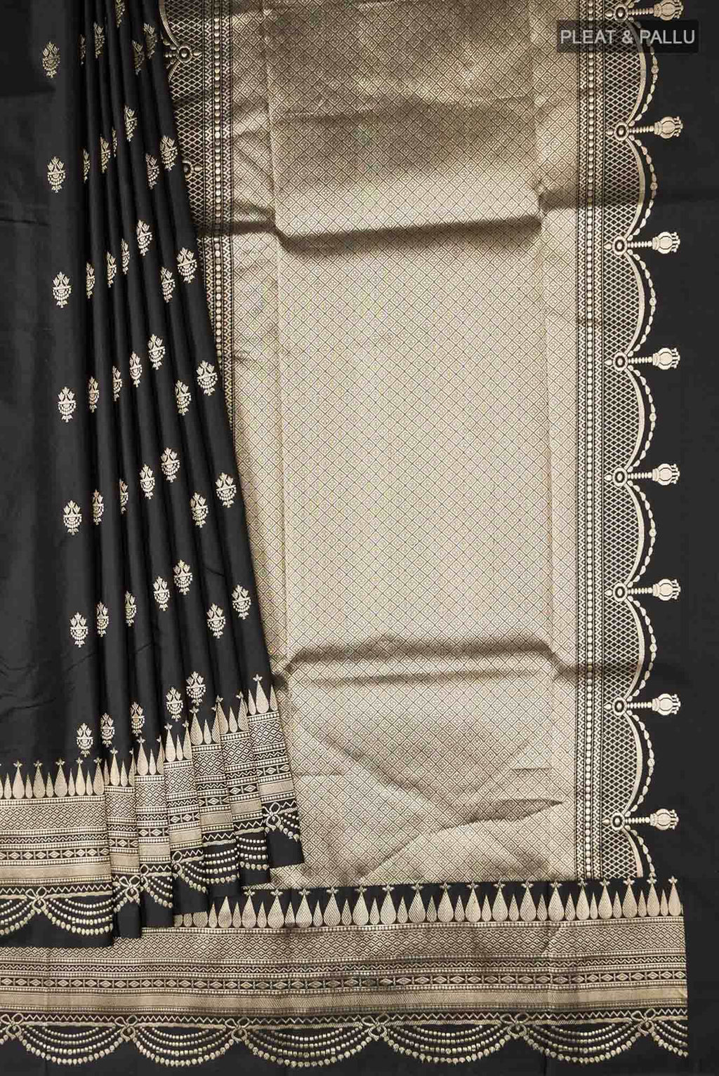 Black Banarasi Silk Saree