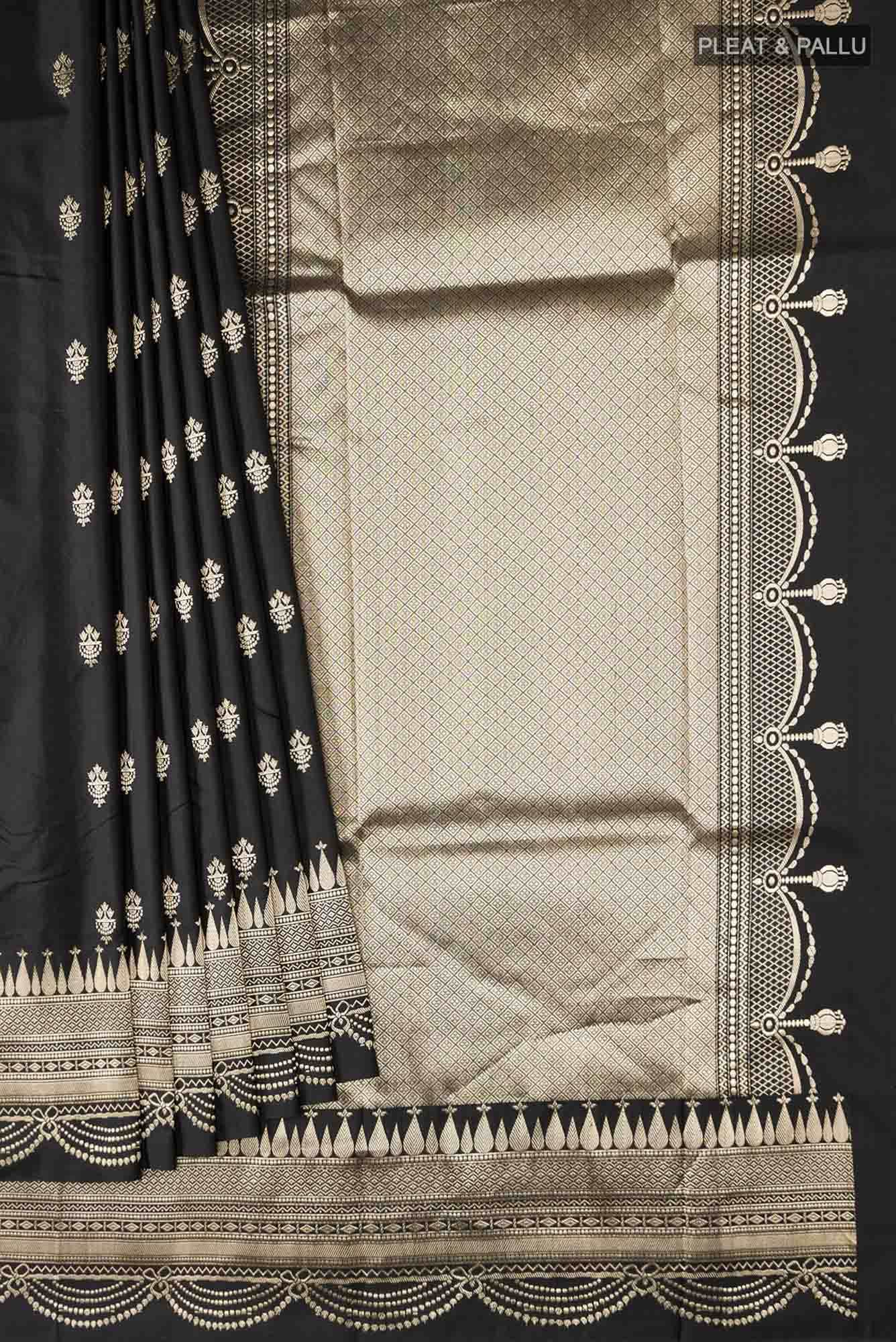 Black Banarasi Silk Saree