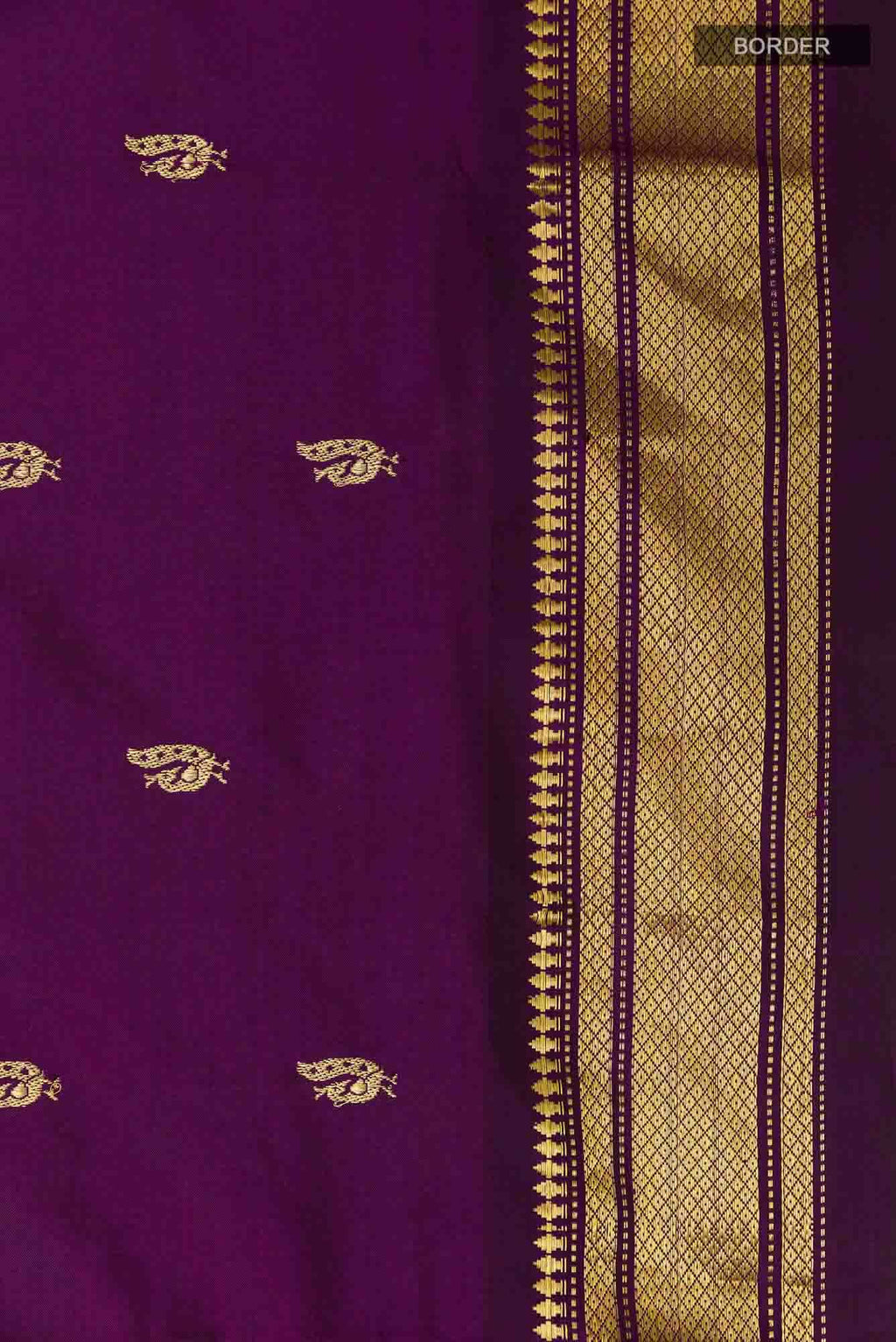 Purple Paithani Silk Saree