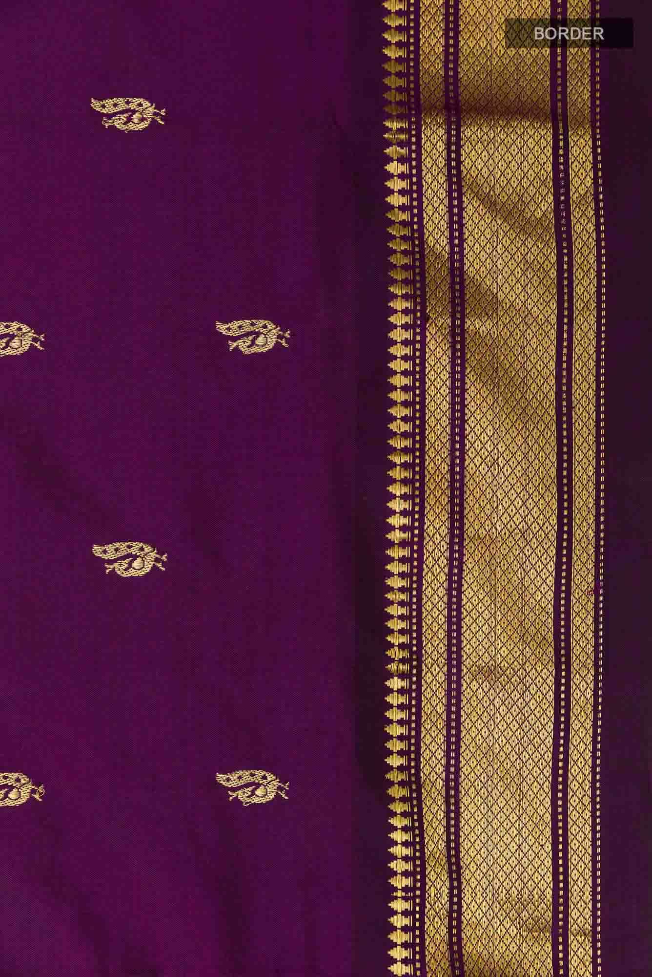 Purple Paithani Silk Saree