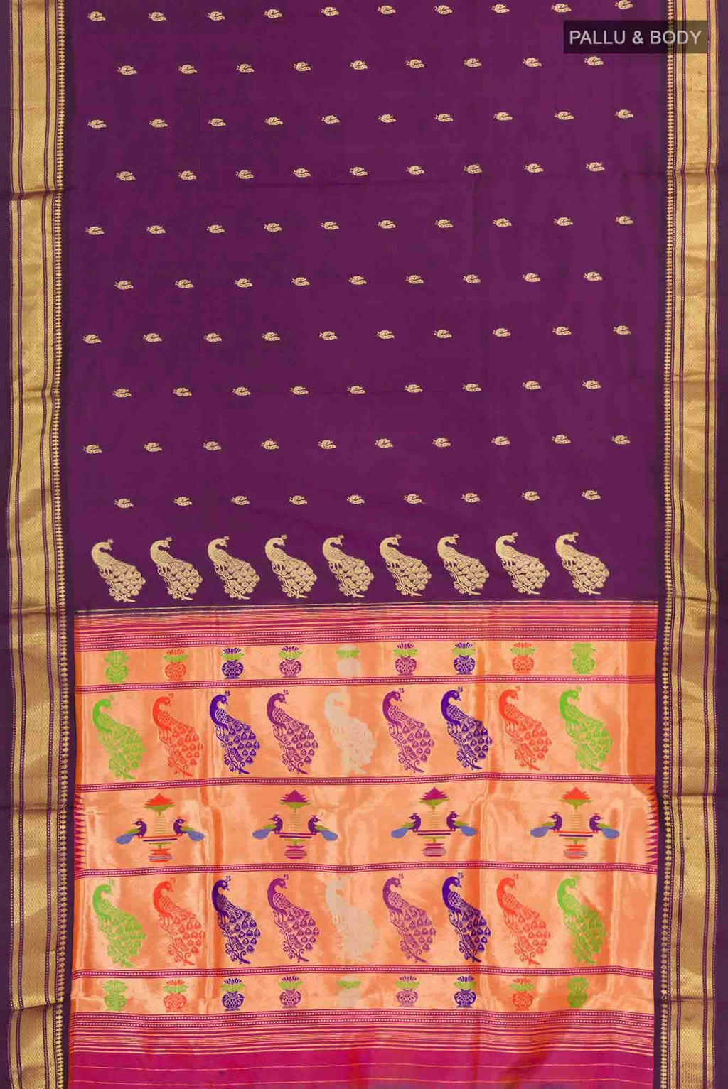Purple Paithani Silk Saree