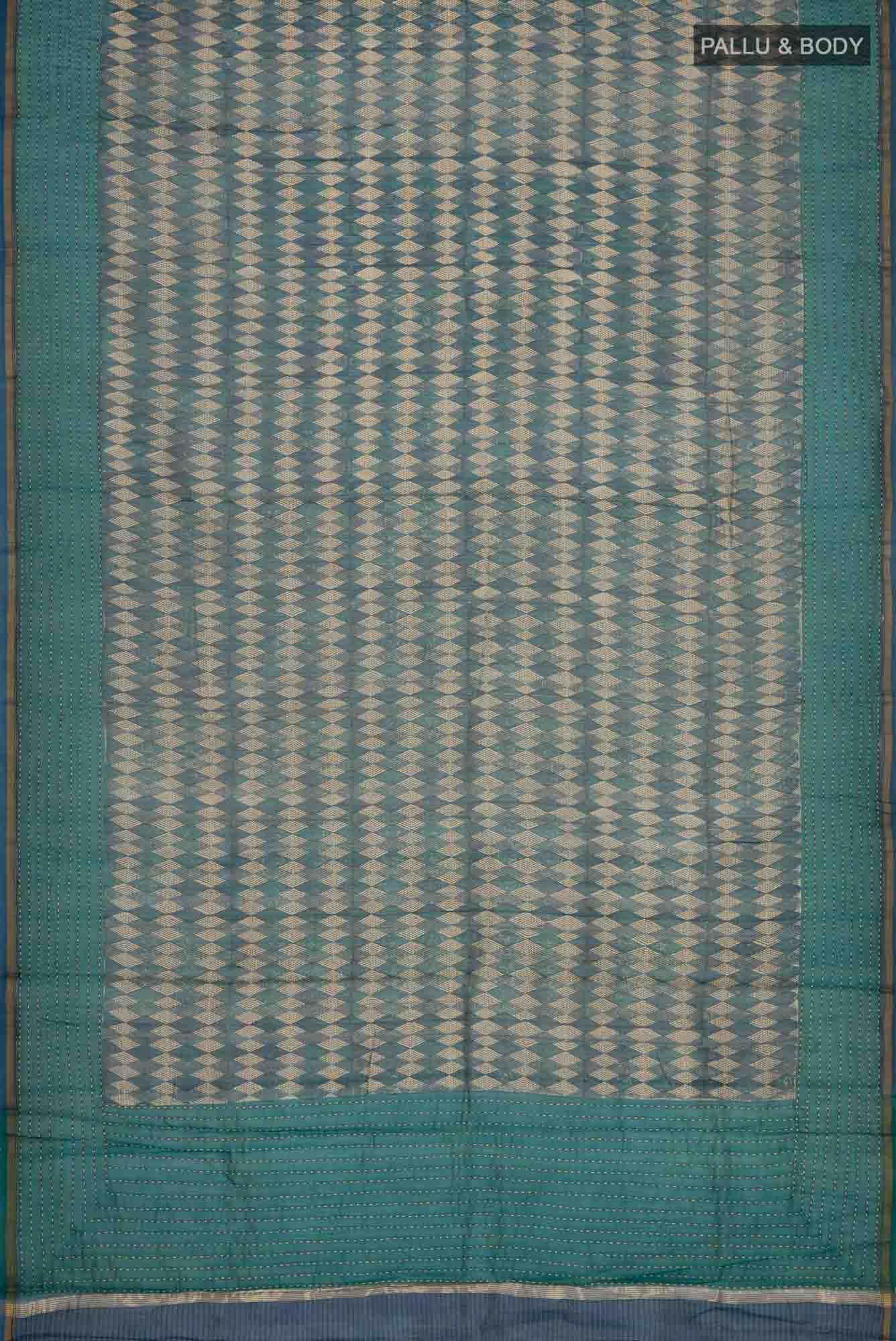 Blue Chanderi Silk Cotton Saree