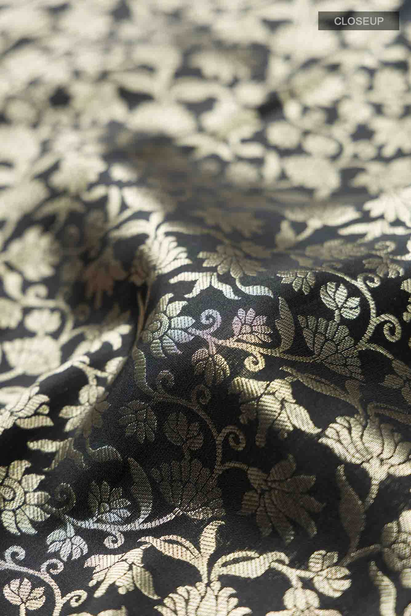 Black Kanchipuram Silk Saree