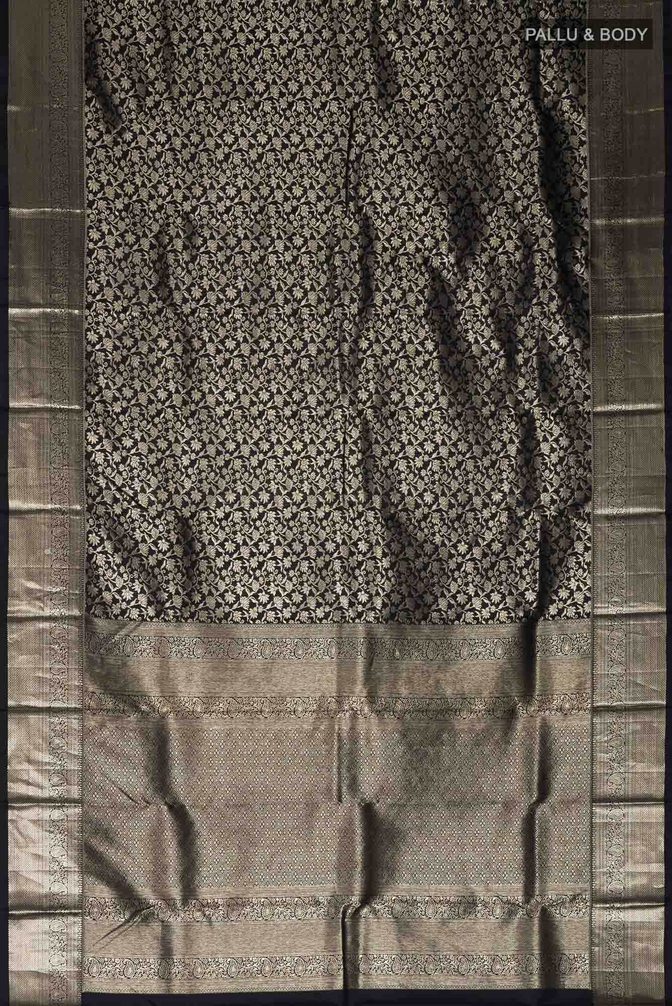 Black Kanchipuram Silk Saree