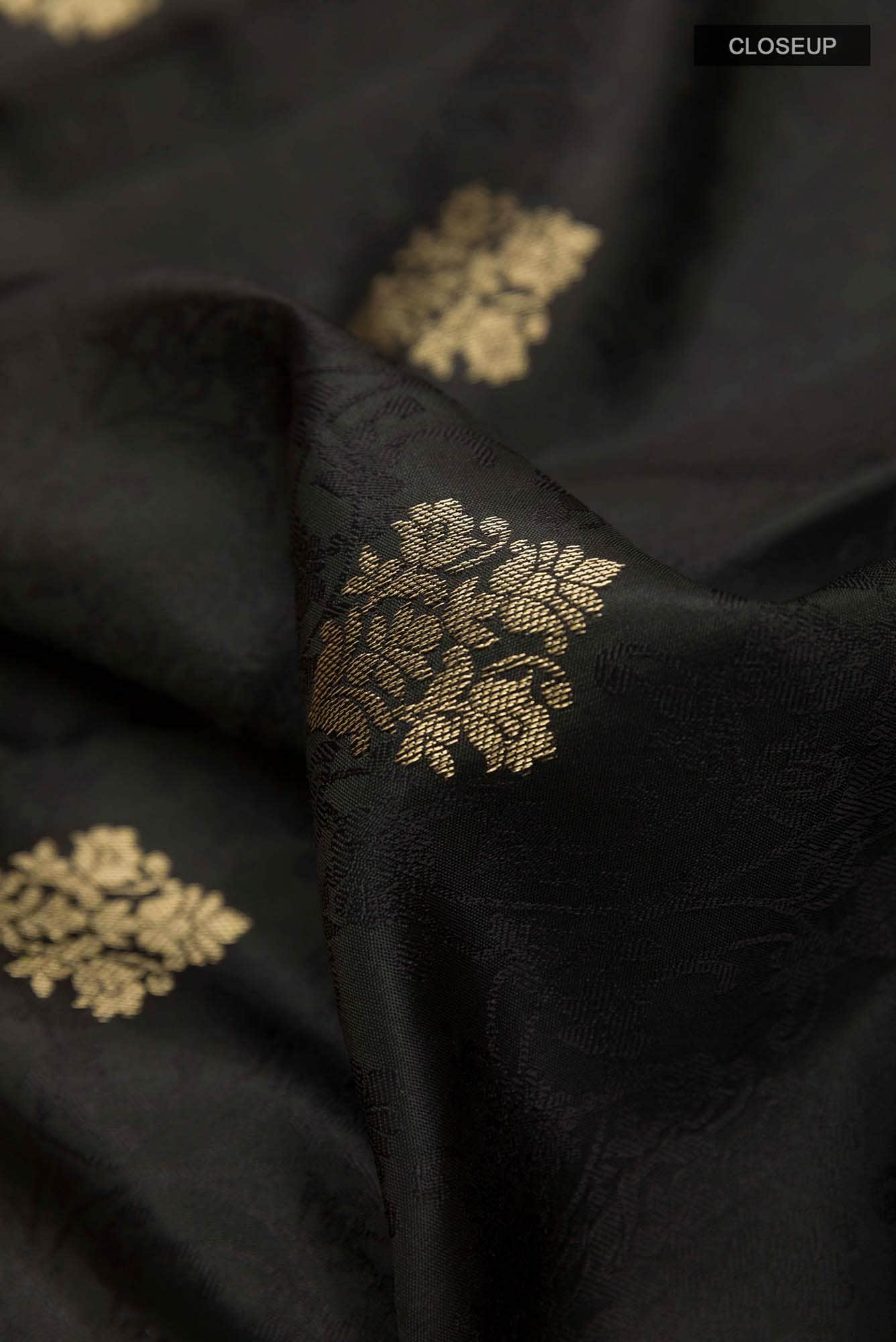 Black Kanchipuram Silk Saree