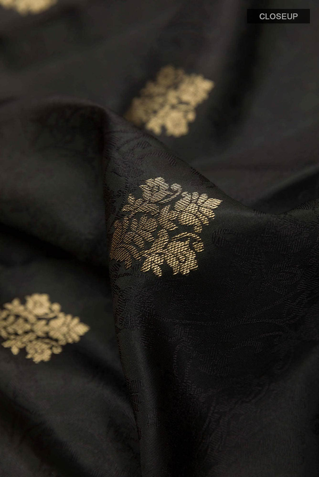Black Kanchipuram Silk Saree
