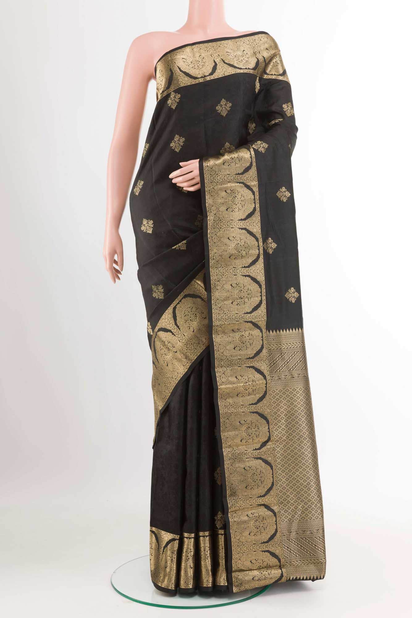 Black Kanchipuram Silk Saree