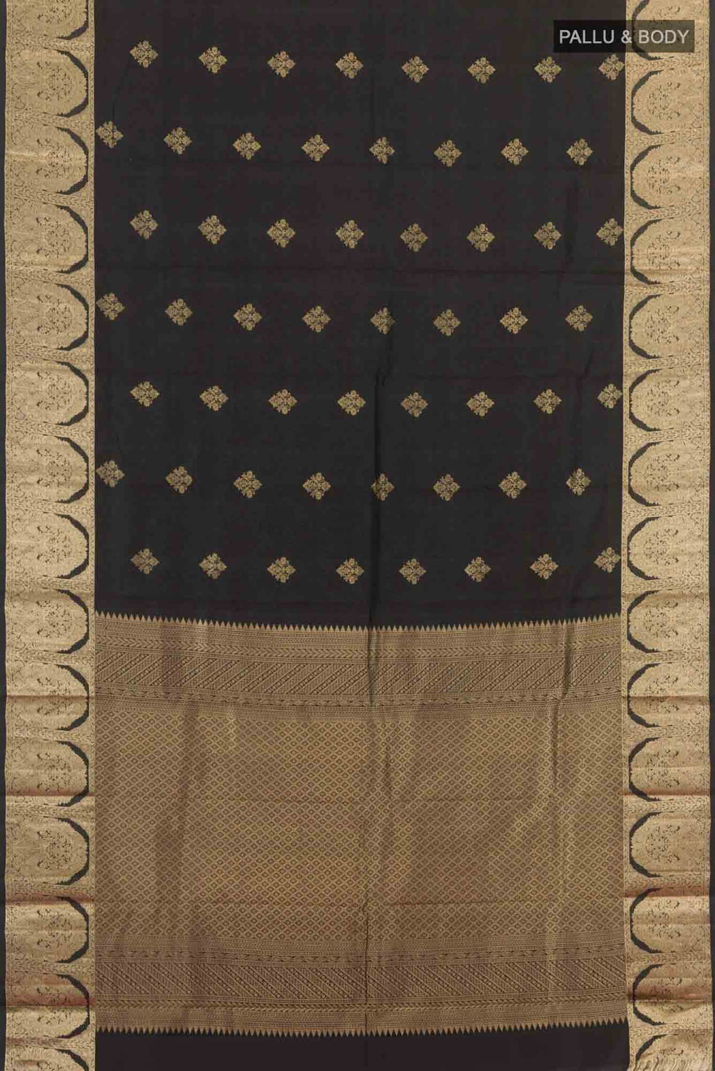 Black Kanchipuram Silk Saree