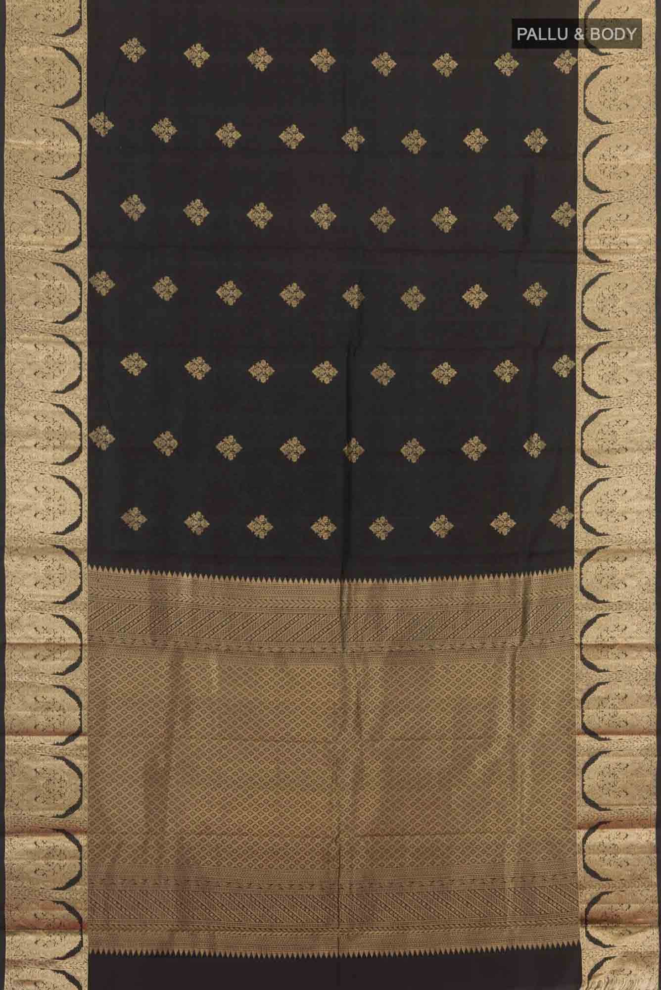 Black Kanchipuram Silk Saree
