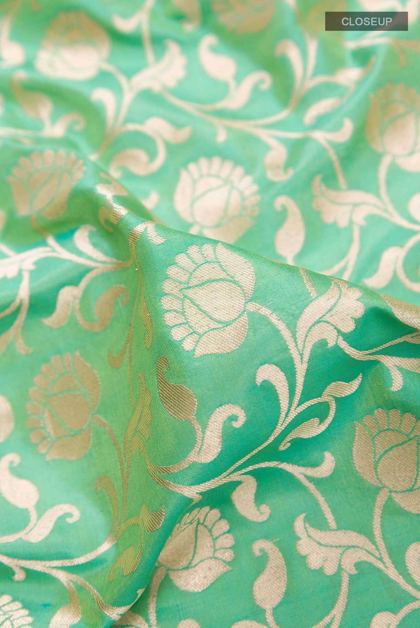 Green Blended Banarasi Silk Saree