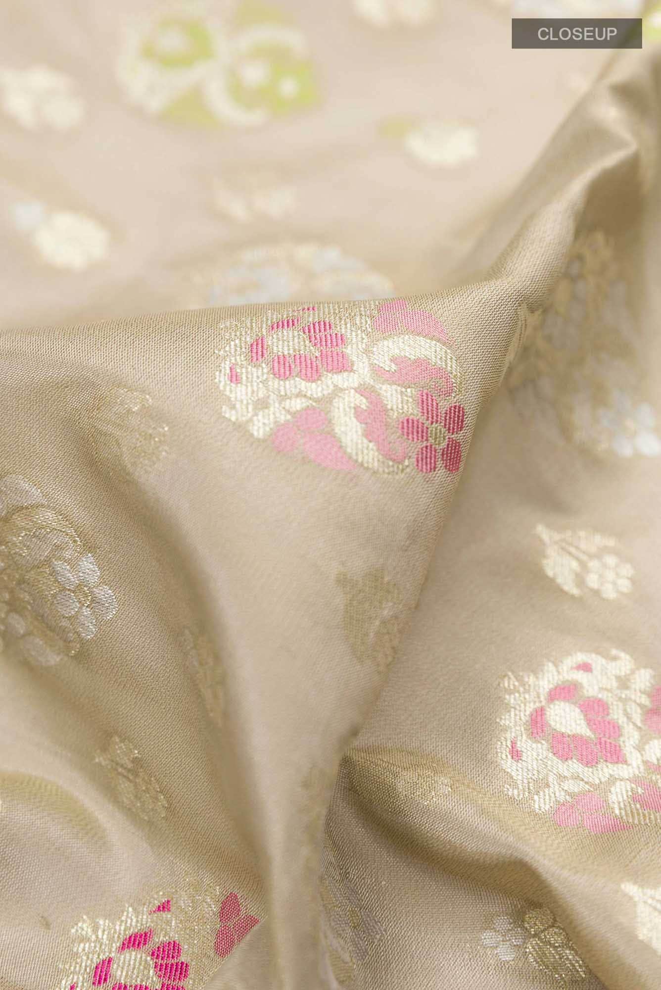 Grey Blended Banarasi Silk Saree