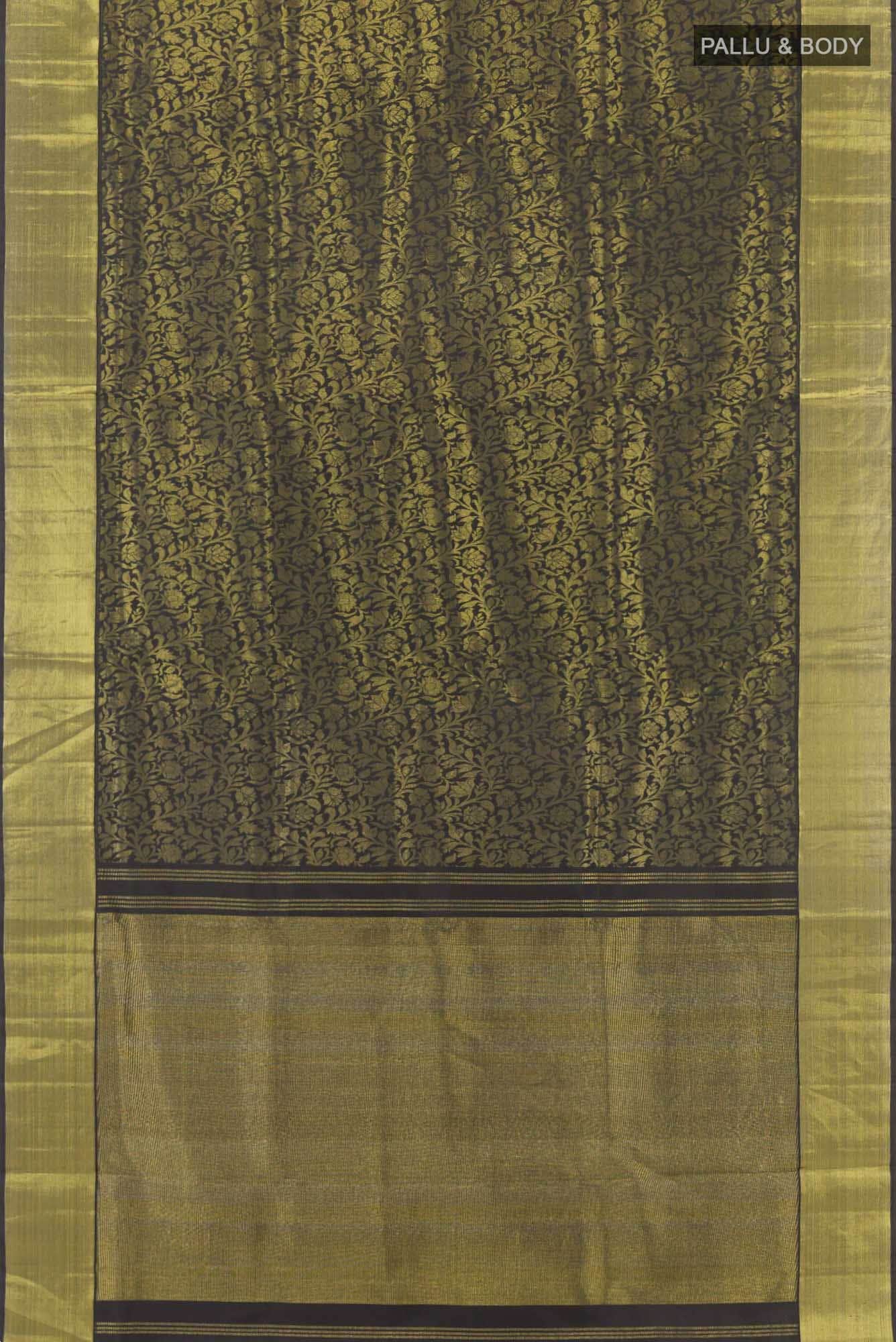 Pure Silk Pure Zari Black Uppada Saree