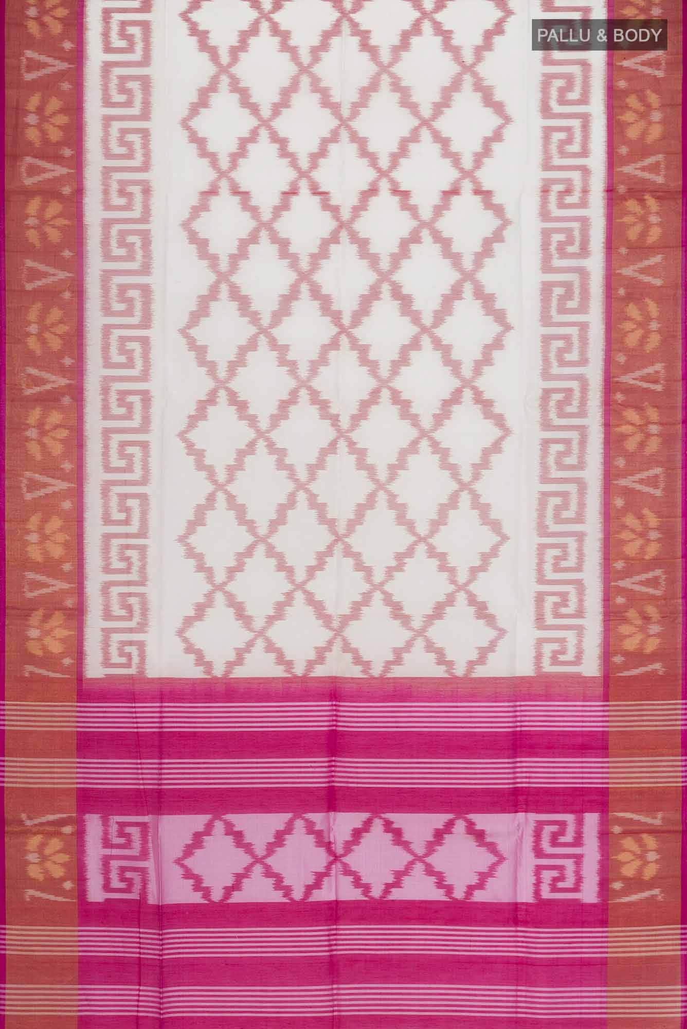 Cream Silk Cotton Saree