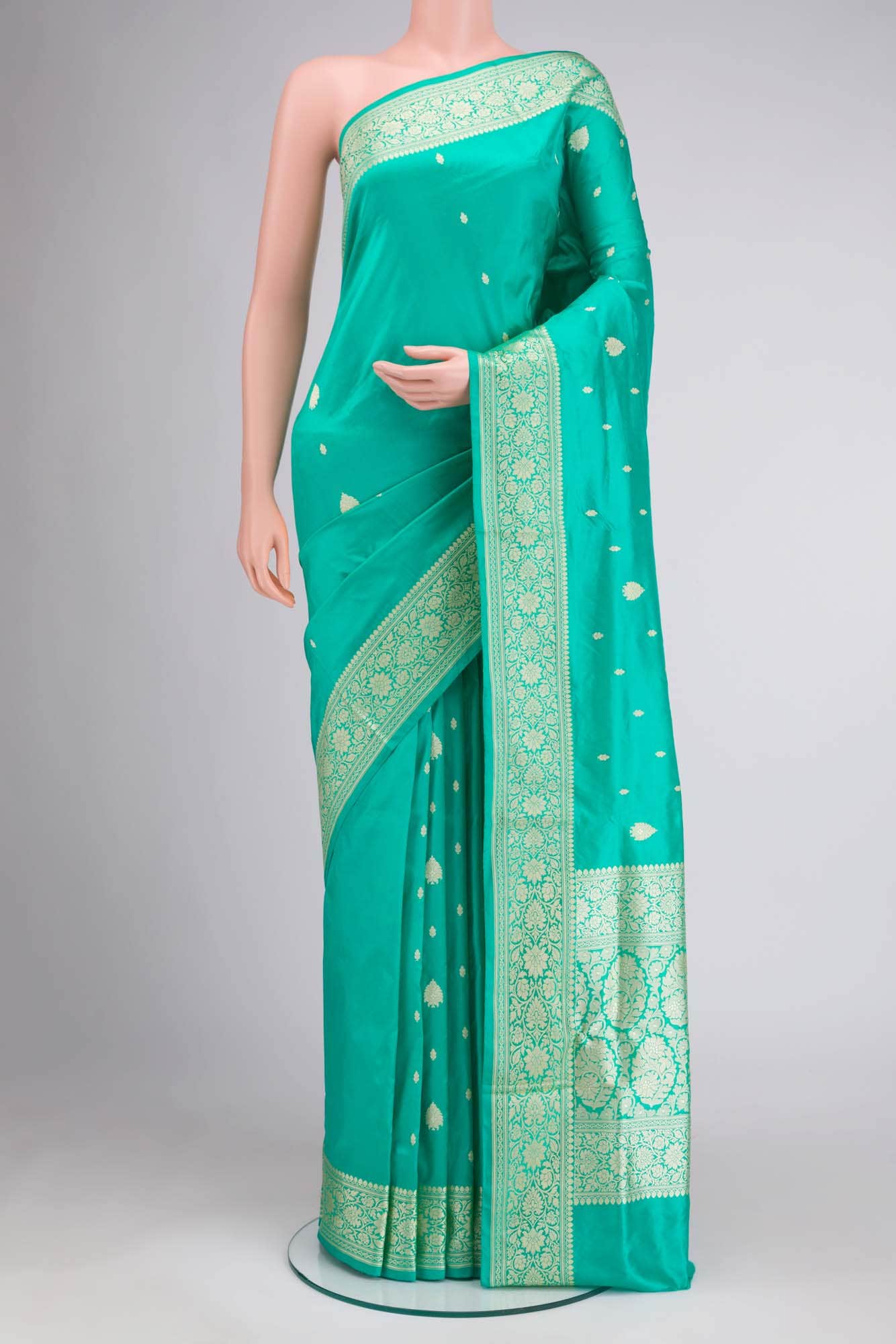 Green Banarasi Silk Saree