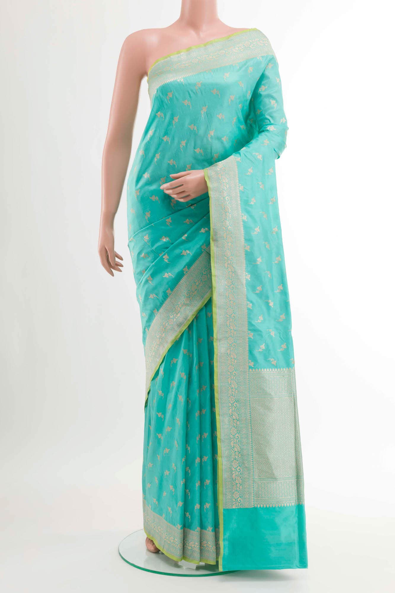 Blue Banarasi Silk Saree