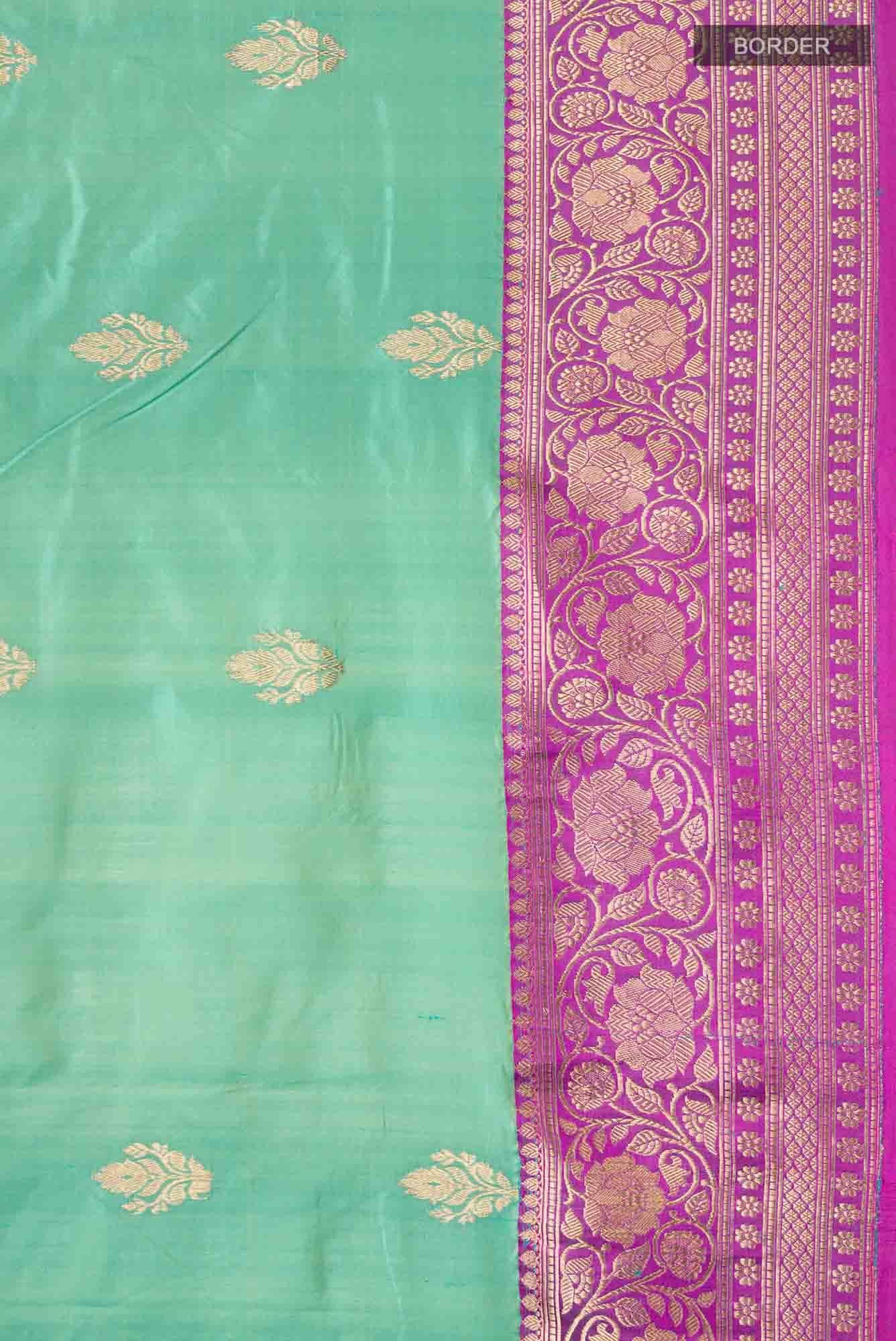 Green Banarasi Katan Silk Saree