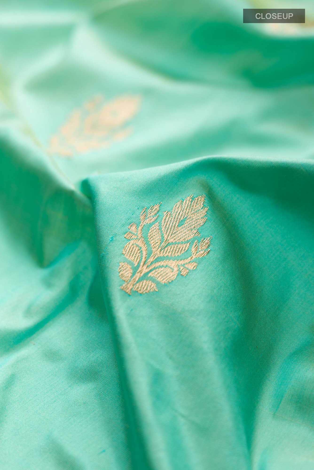 Green Banarasi Katan Silk Saree