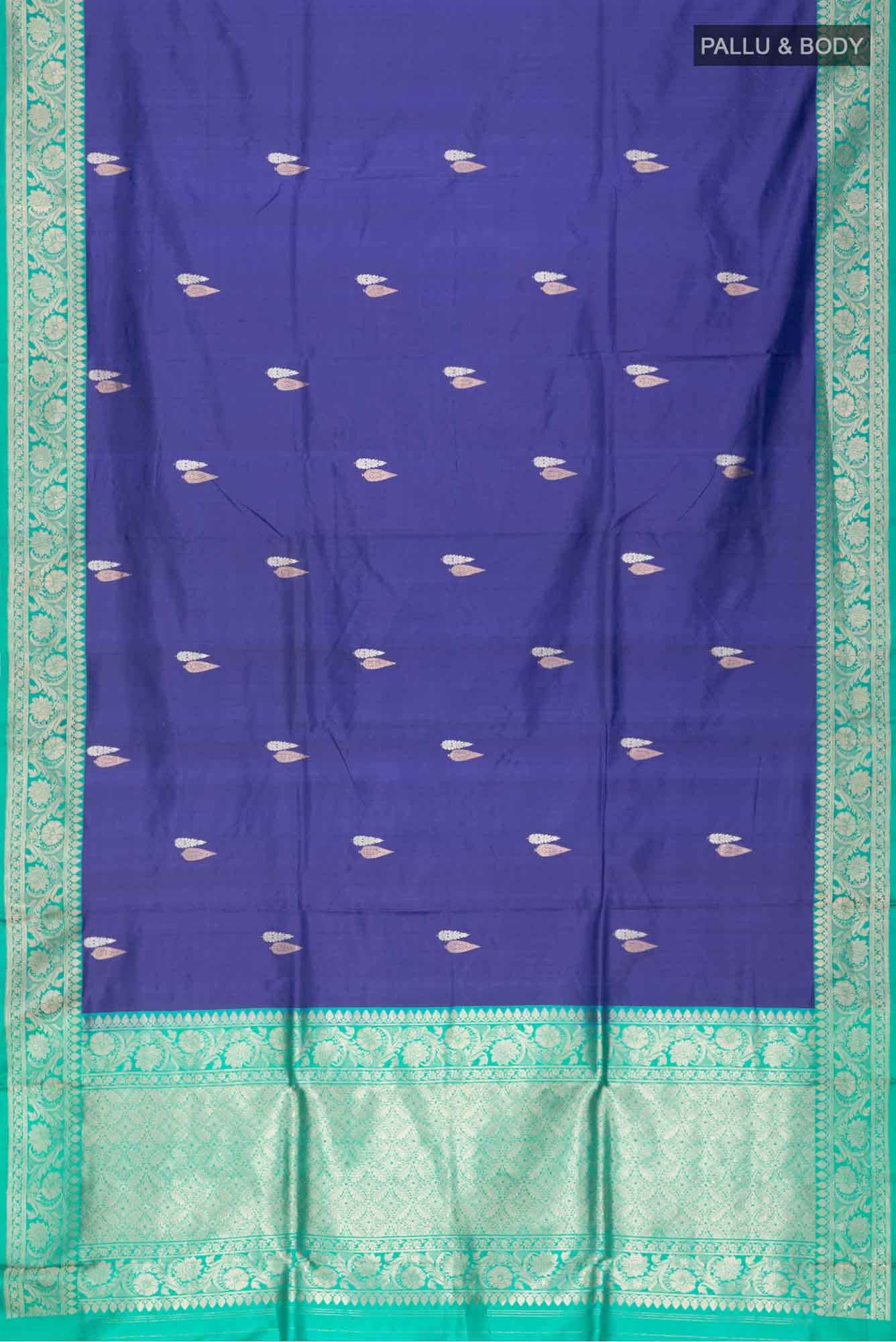 Blue Banarasi Katan Silk Saree