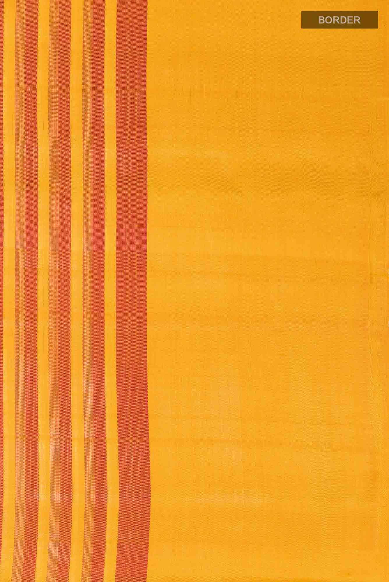 Mustard Kanchipuram Silk Saree