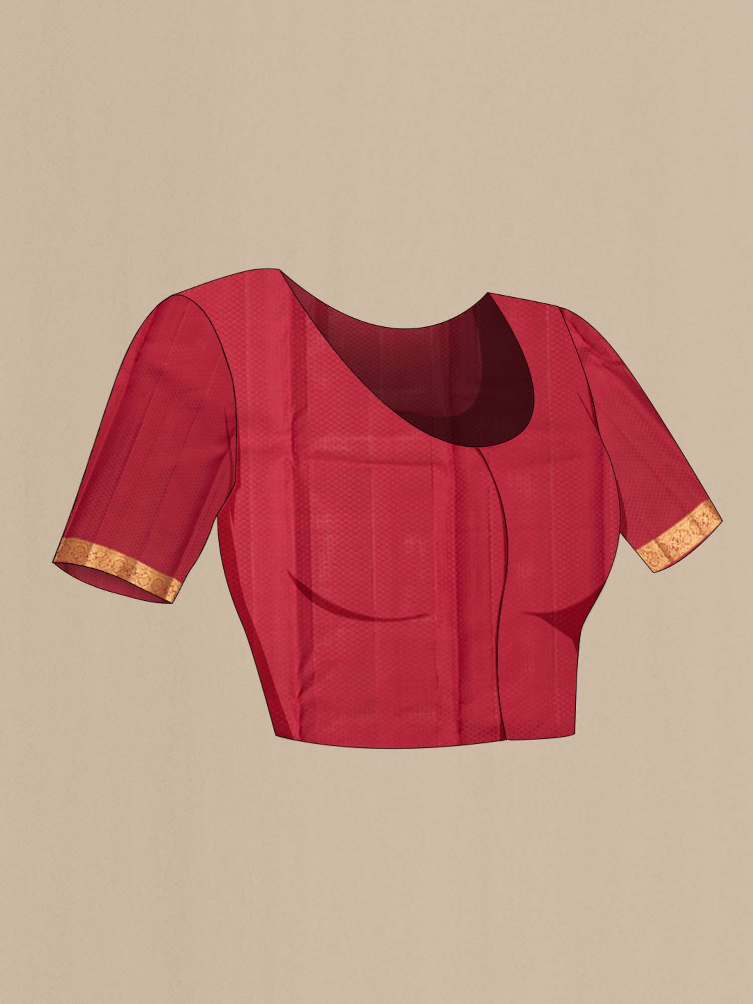 Maroon Kanchipuram Silk Saree