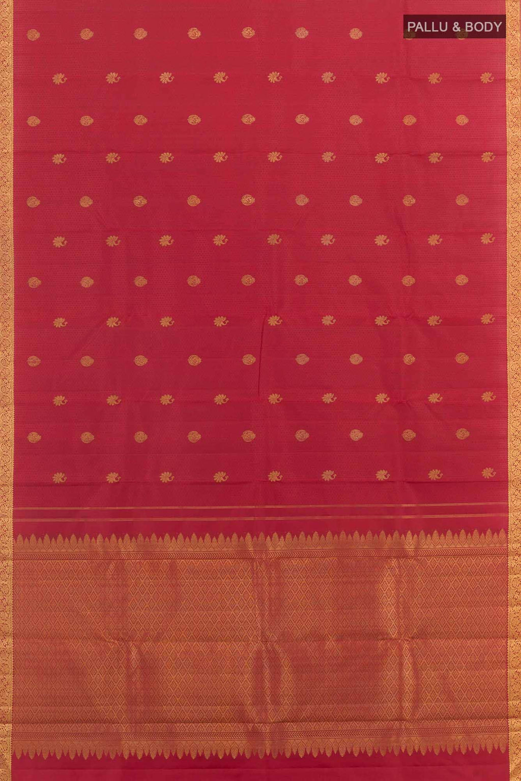 Maroon Kanchipuram Silk Saree
