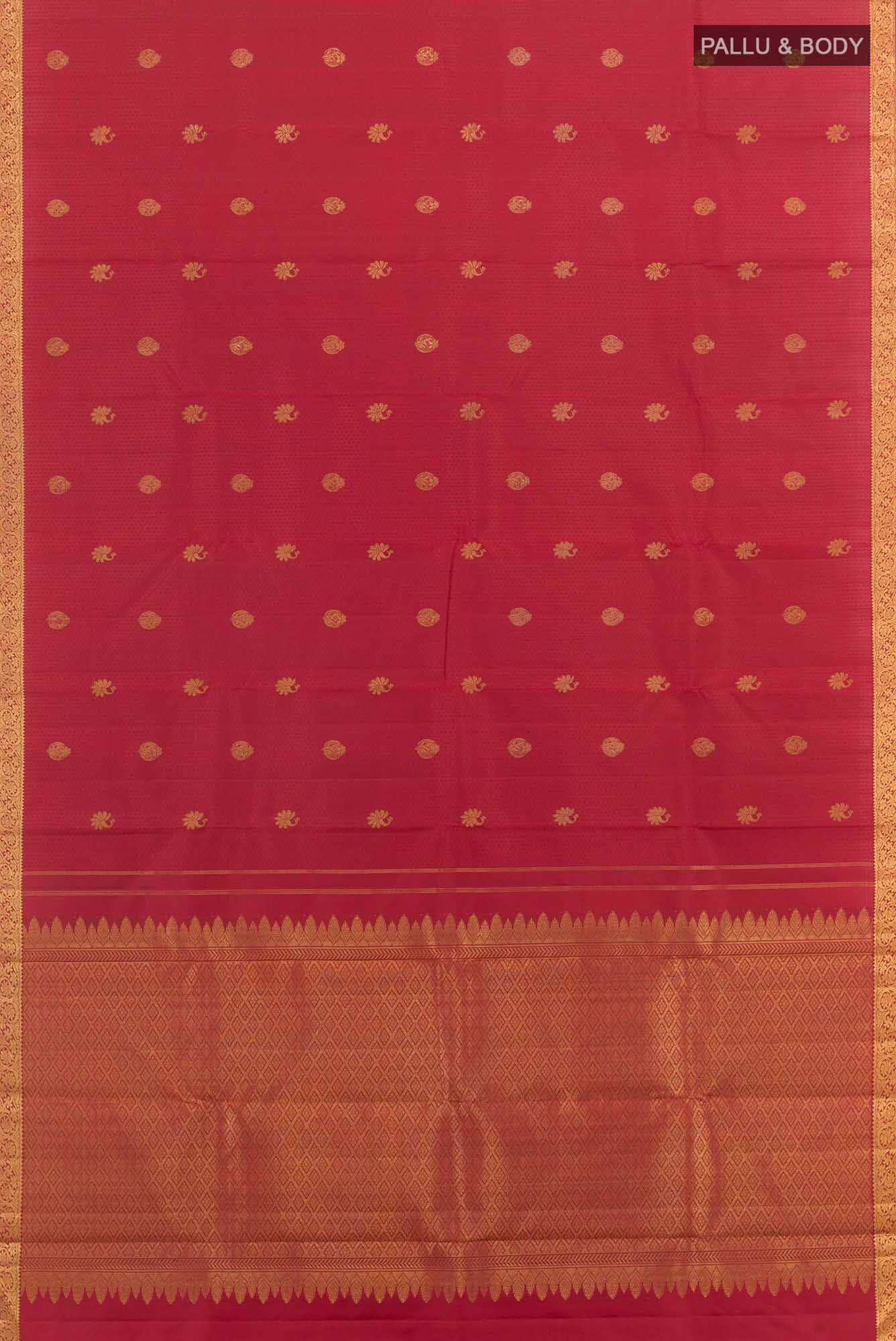 Maroon Kanchipuram Silk Saree
