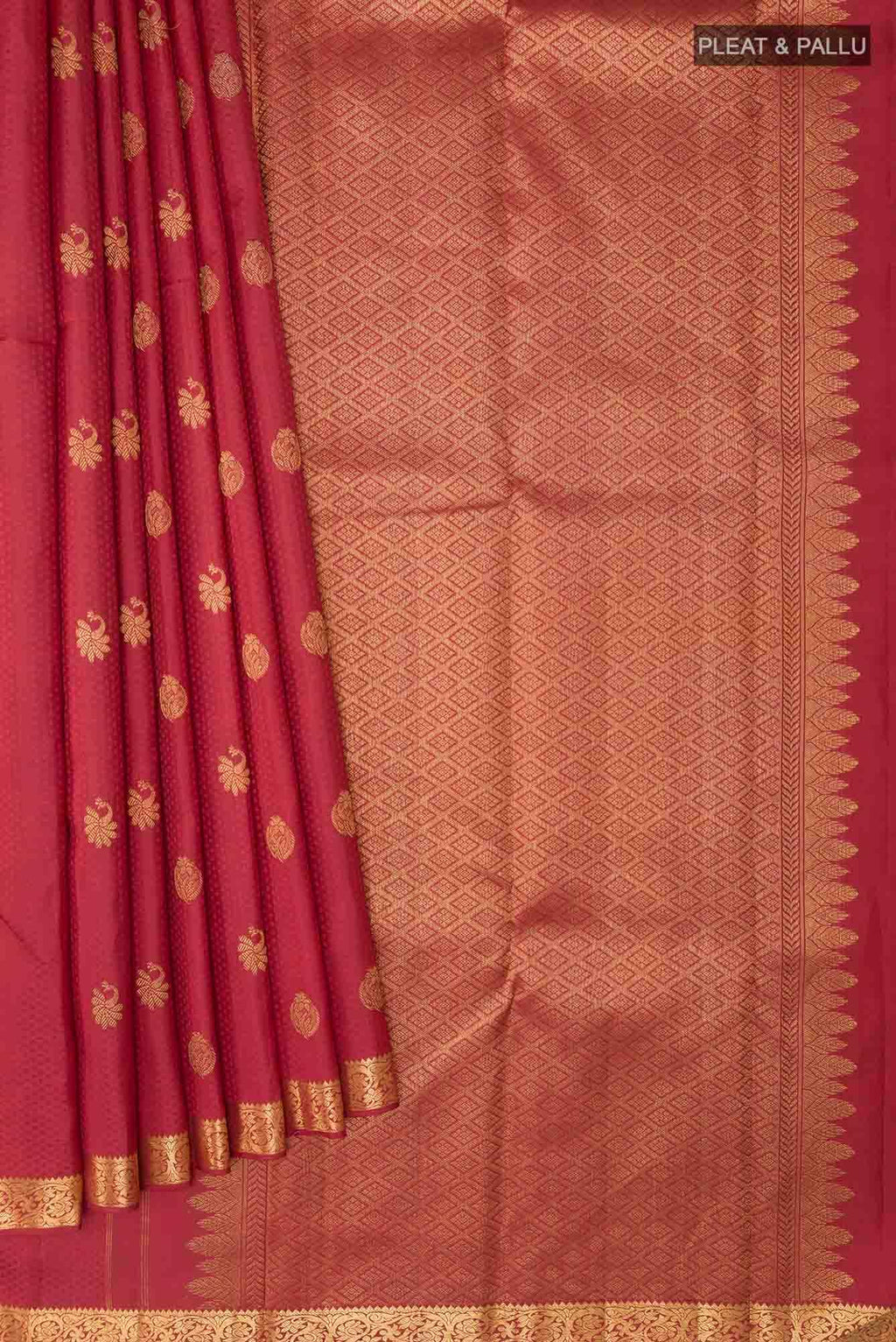 Maroon Kanchipuram Silk Saree