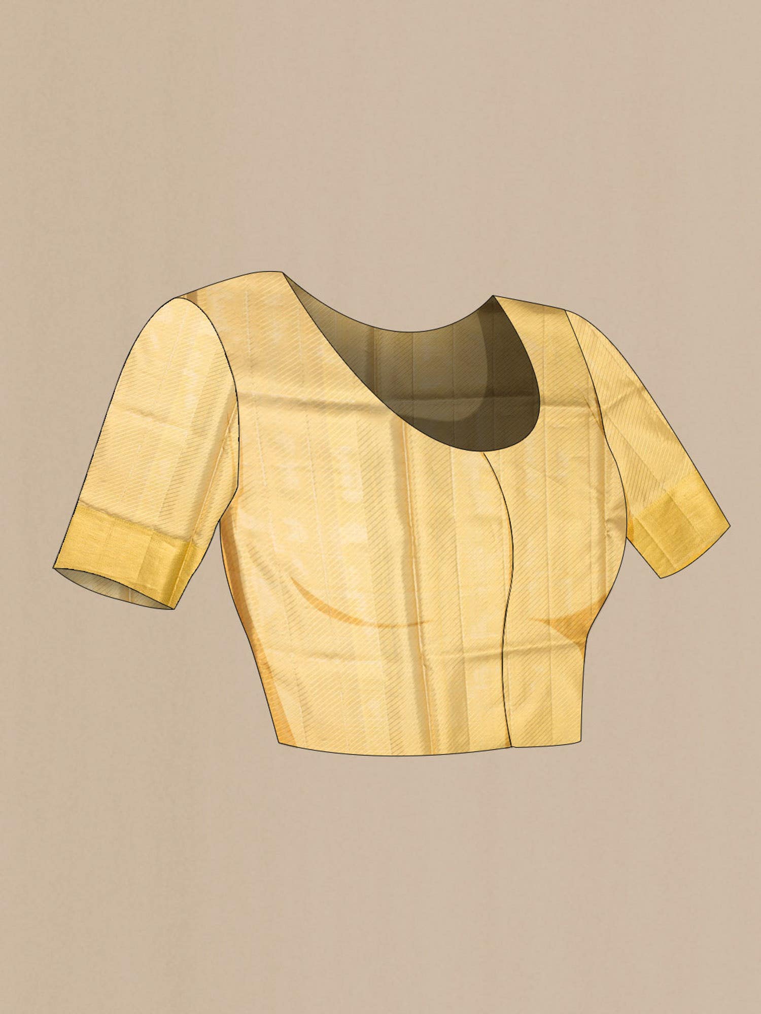 Gold Kanchipuram Tissue Silk Saree