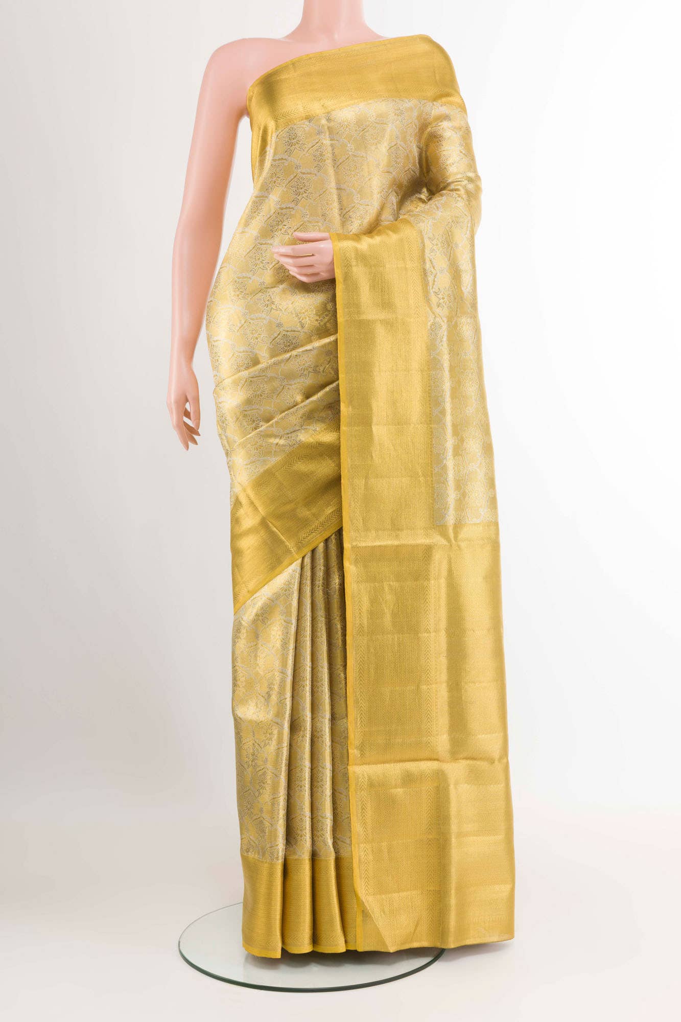 Gold Kanchipuram Tissue Silk Saree