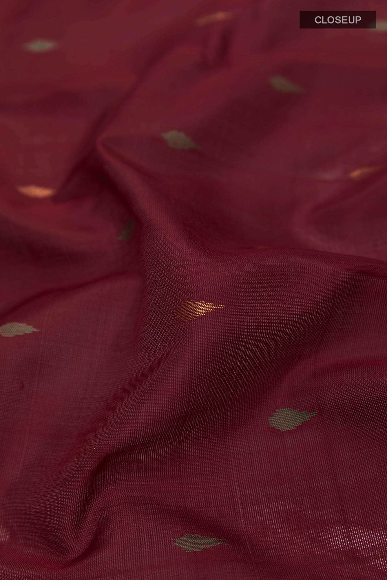 Pure Silk Pure Zari Maroon Uppada Saree