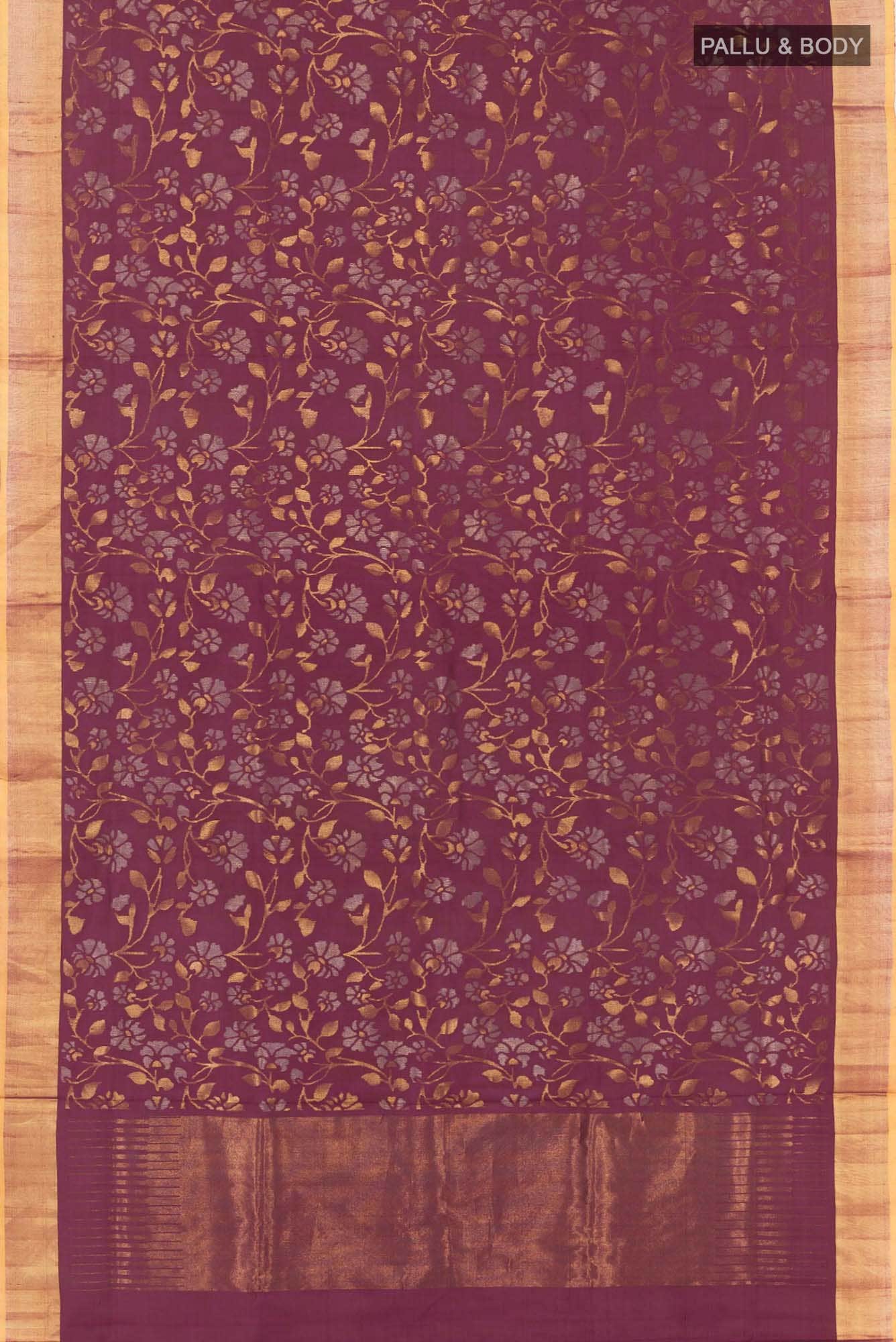 Pure Silk Pure Zari Purple Uppada Saree