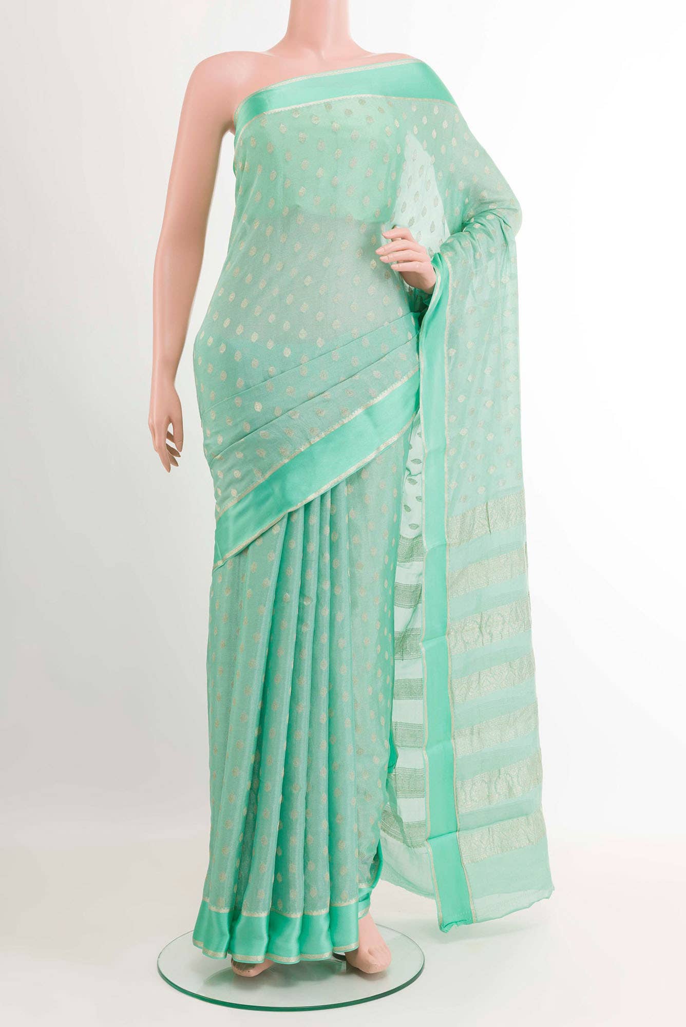 Light Blue Georgette Saree