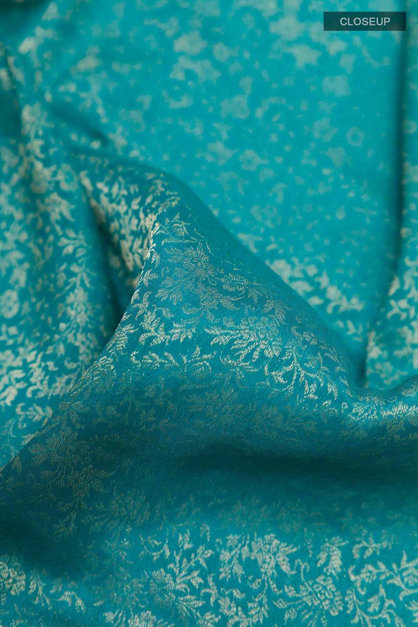 Blue Georgette Saree