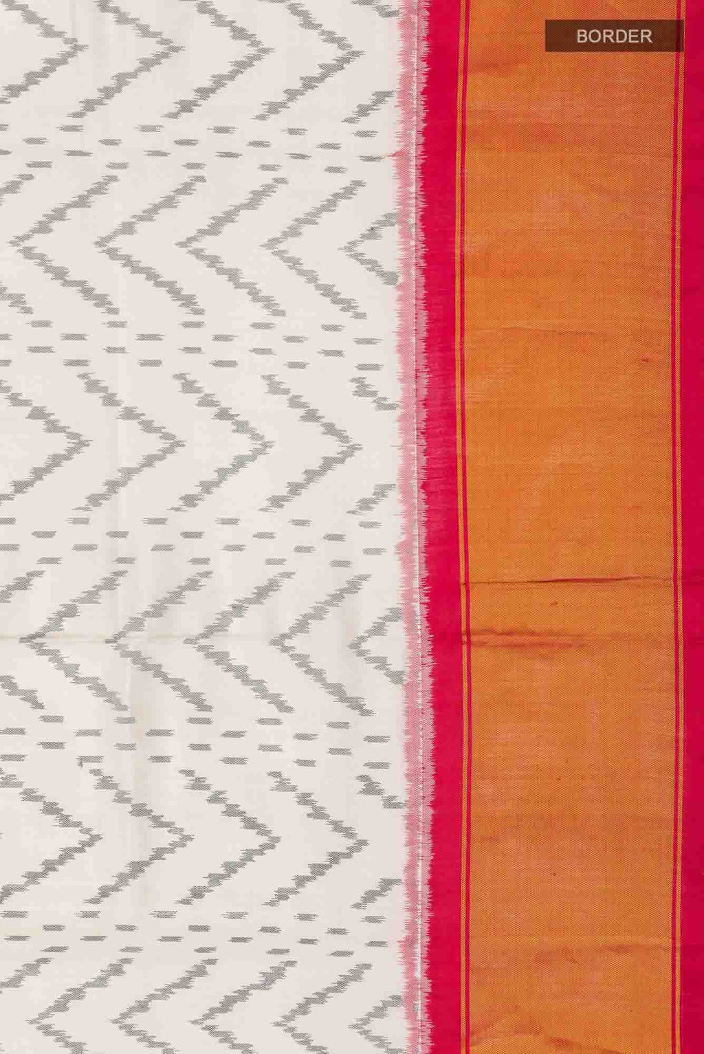 White Rajkot Patola Silk Saree