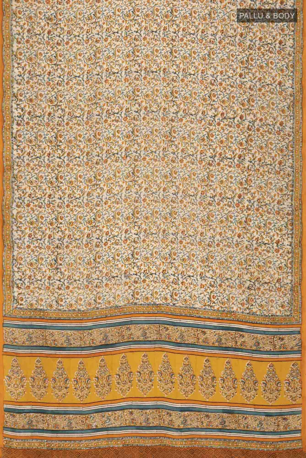 Cream Mysore Crepe Saree