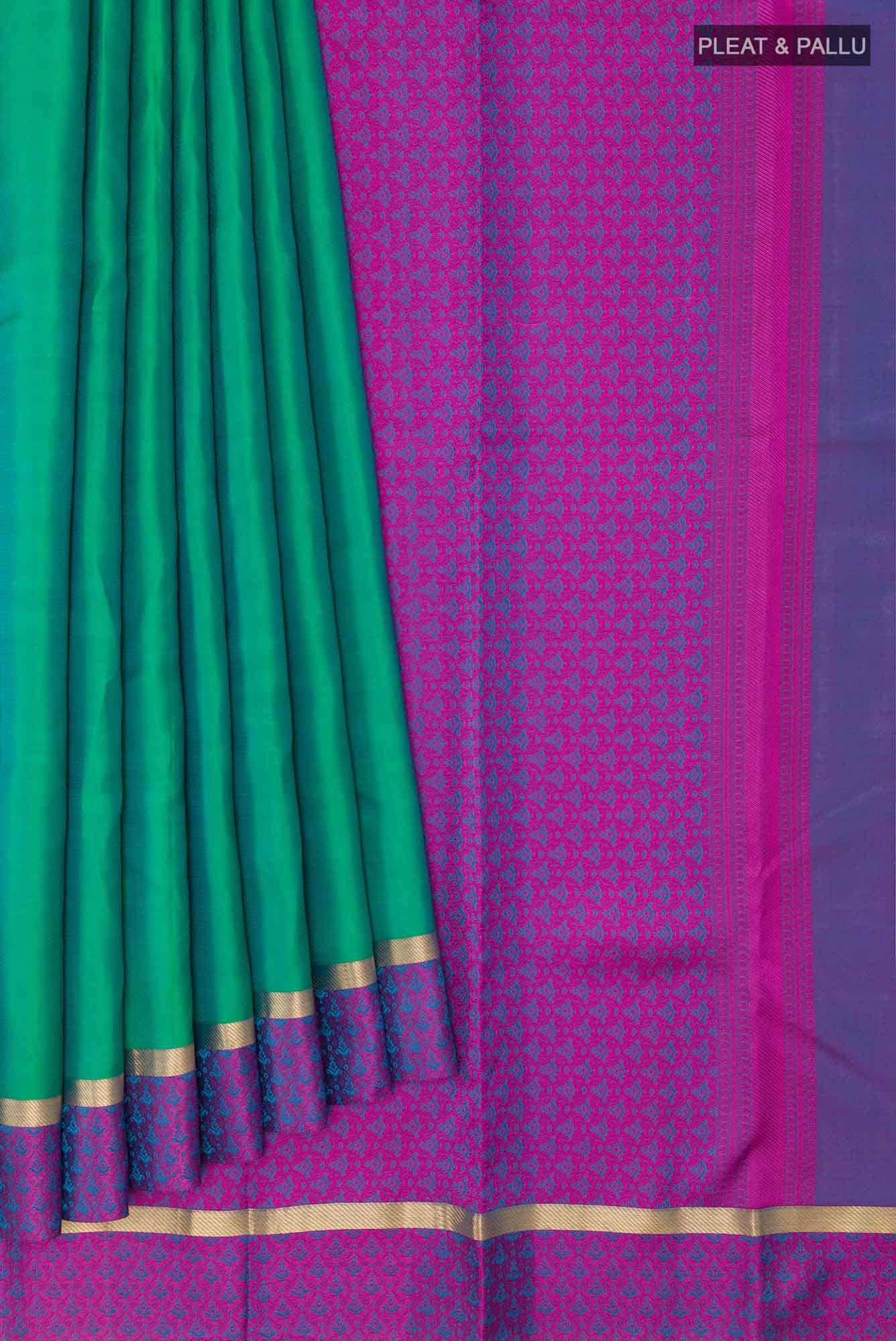 Green Dual Tone Kanchipuram Silk Saree