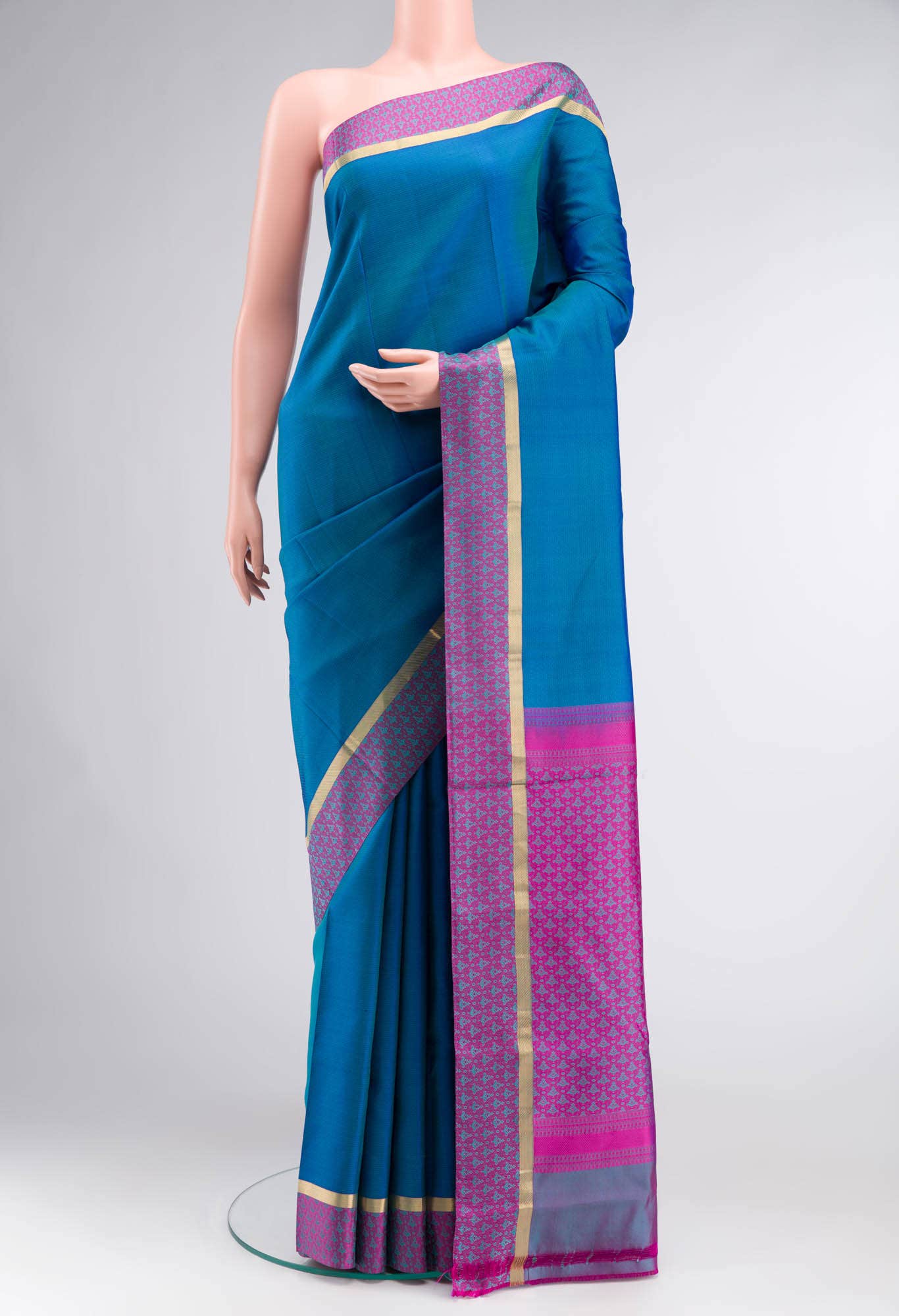 Blue Bangalore Silk Saree