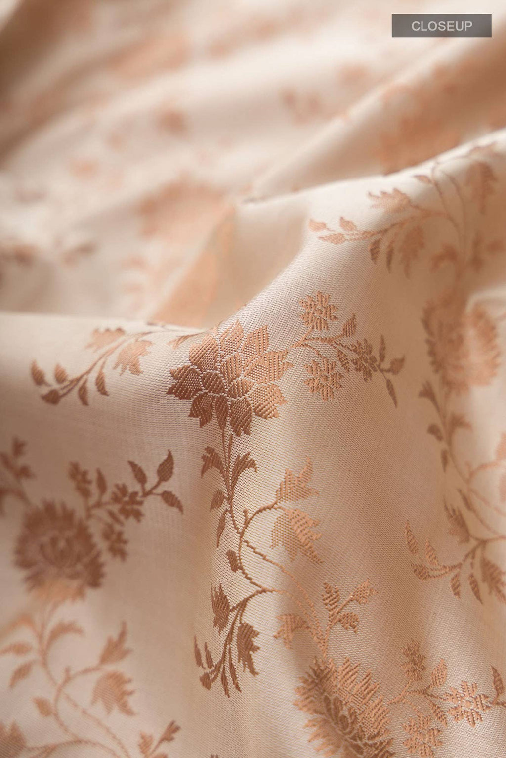 Beige Banarasi Silk Saree