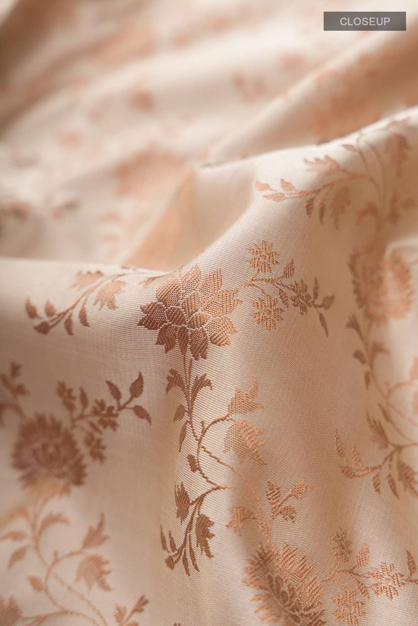 Beige Banarasi Silk Saree