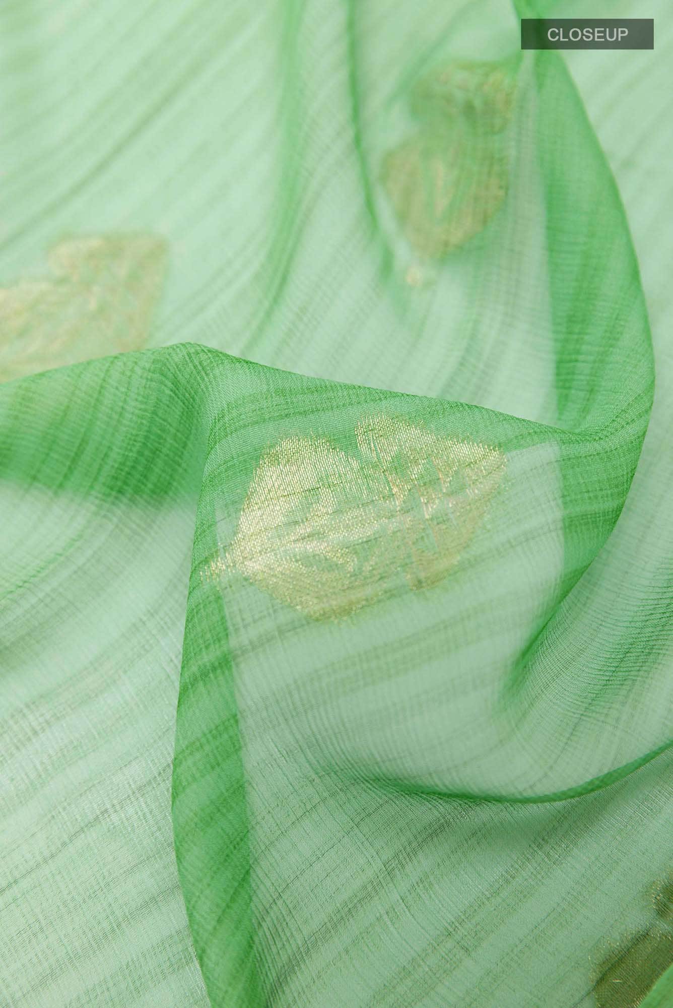 Green Chiffon Saree