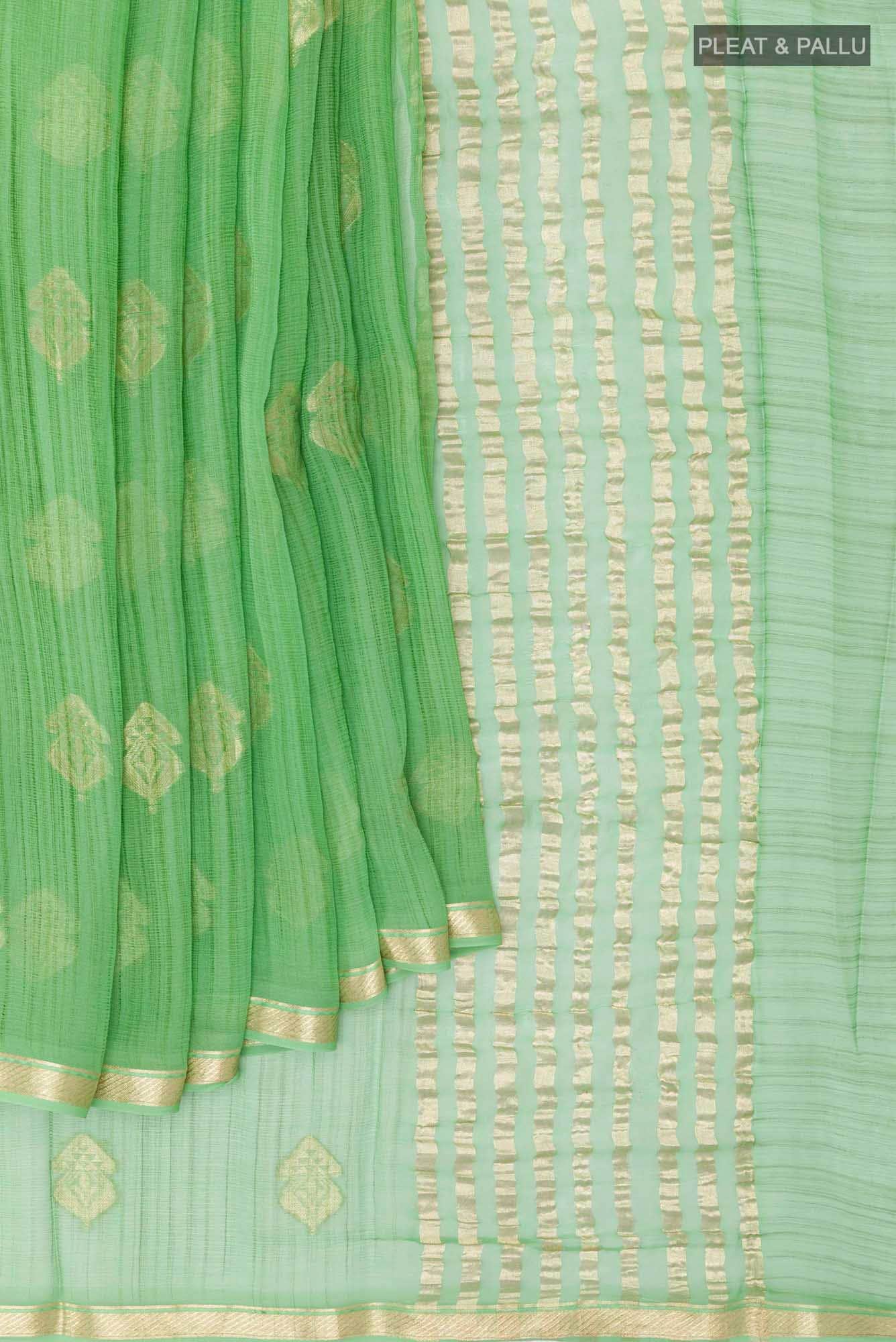 Green Chiffon Saree
