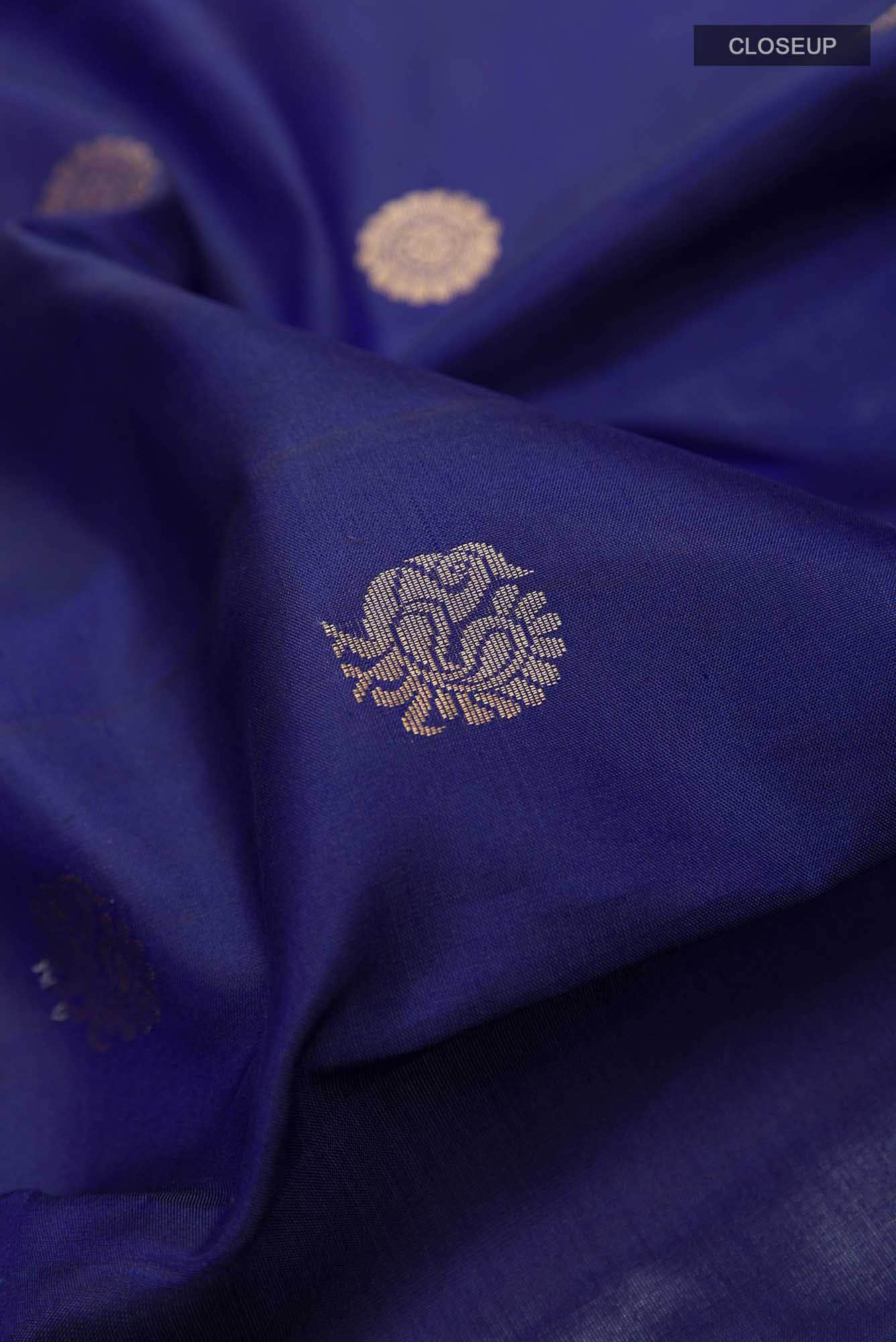 Dark Blue Kanchipuram Silk Saree