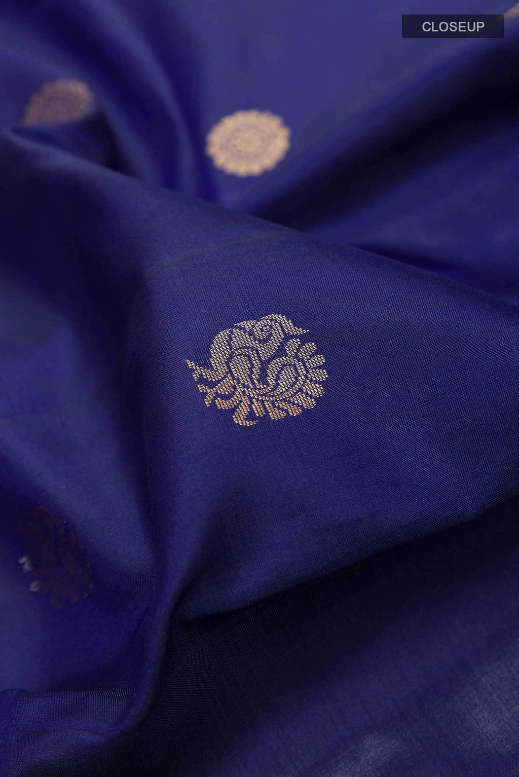 Dark Blue Kanchipuram Silk Saree