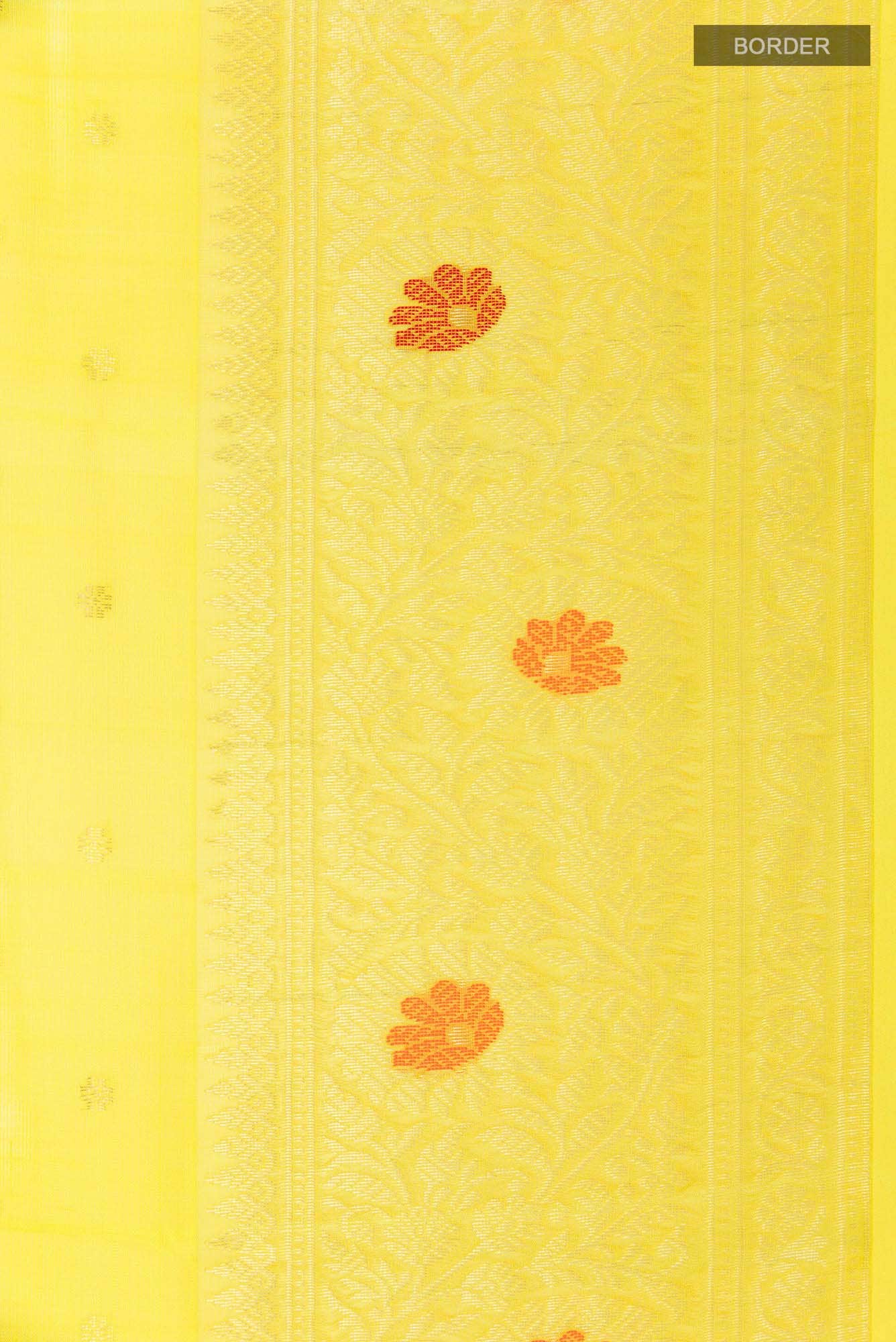 Yellow Chanderi Silk Saree