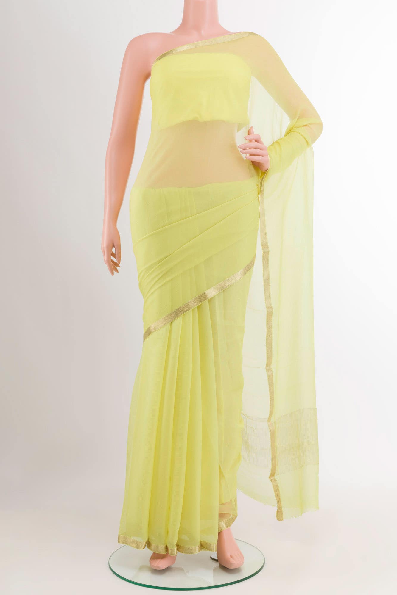 Light Green Chiffon Saree