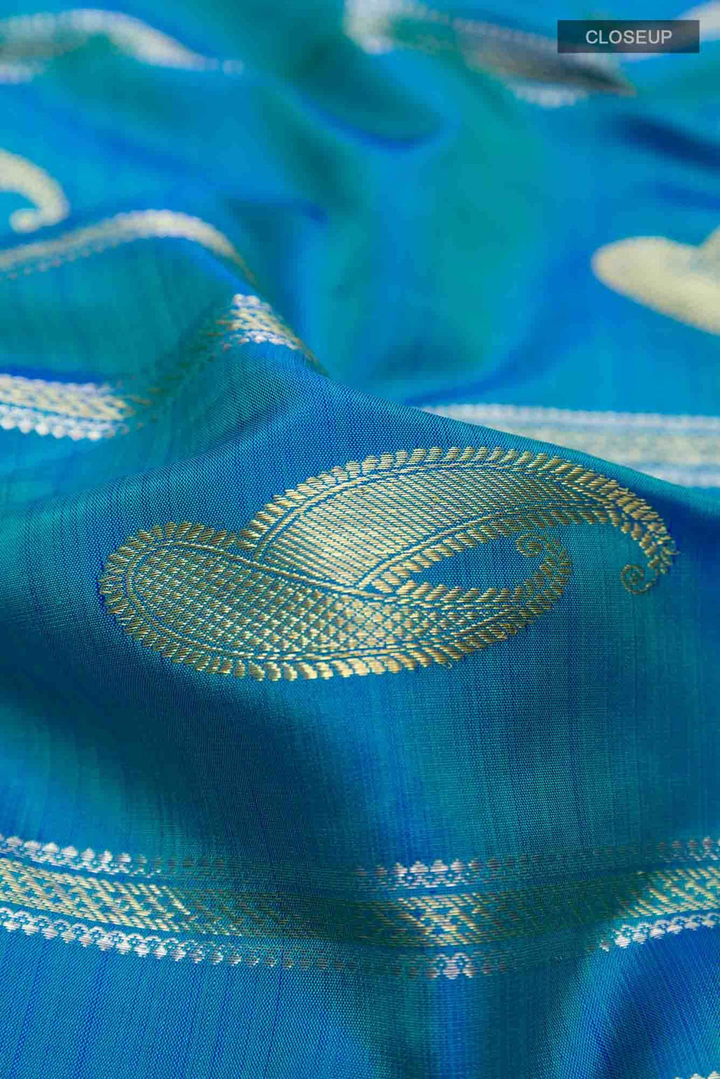 Blue Dual Tone Kanchipuram Silk Saree